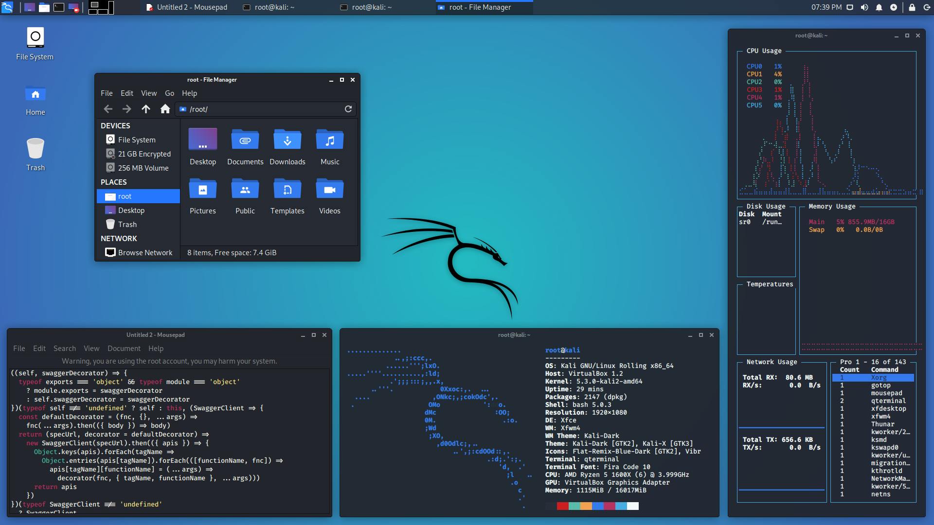 Kali Linux desktop screenshot