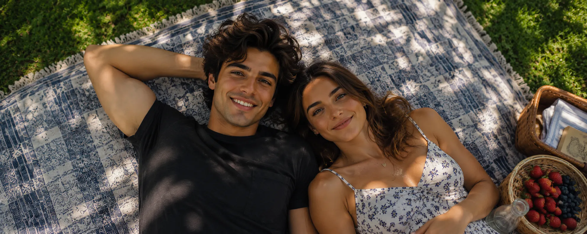 couple has a picnic
