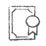 Icon of a certificate