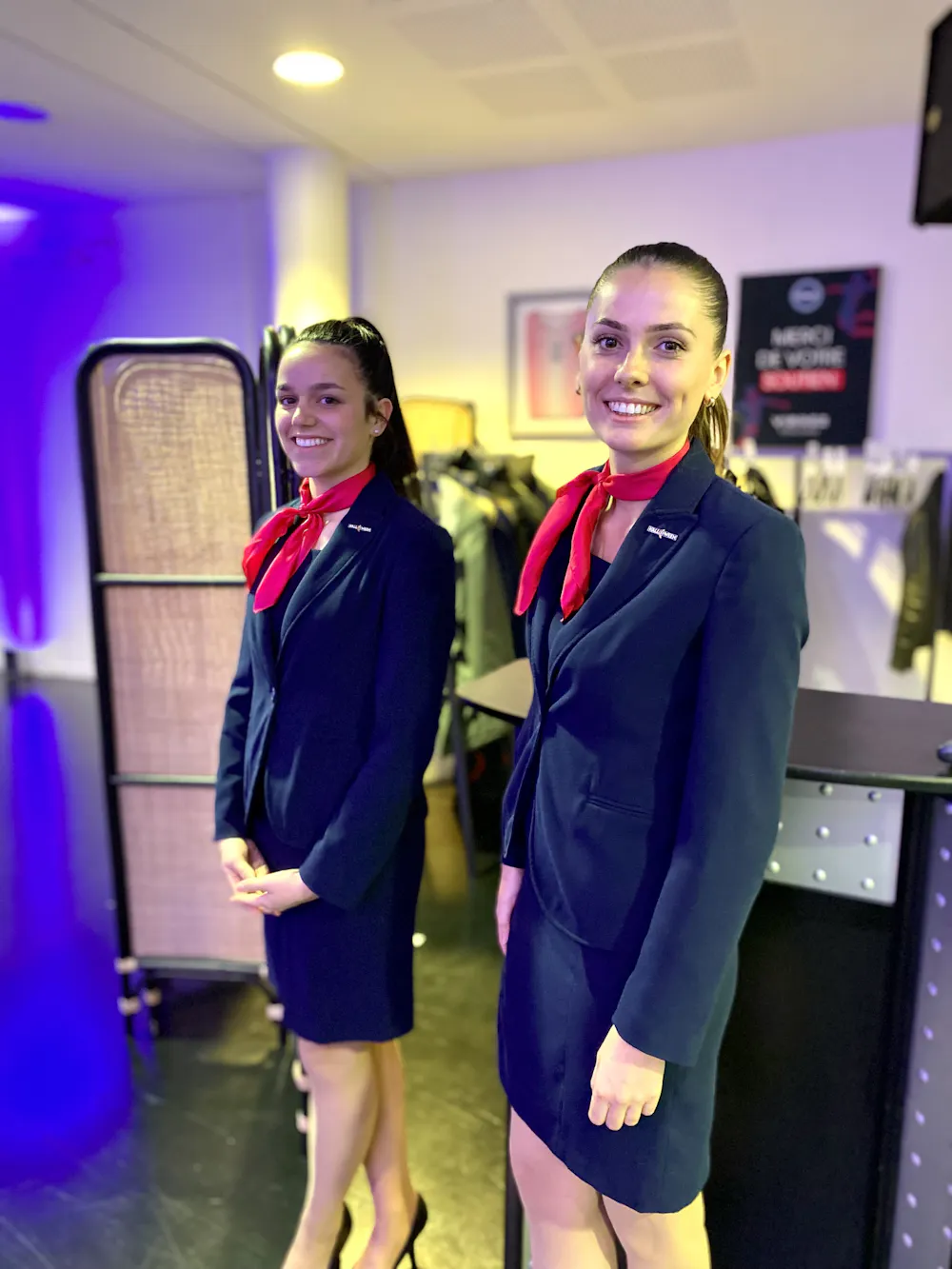 Hôtesses événementielles assurant la gestion du vestiaire VIP pour le Fenix Toulouse Handball