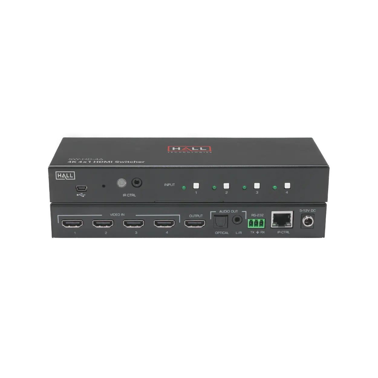 SW-HD-4A: 4x1 HDMI Switcher - Hall Research