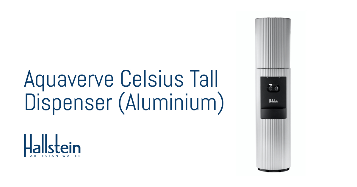 Aquaverve Celsius Tall Dispenser (Brushed Aluminum) - Hallstein Water