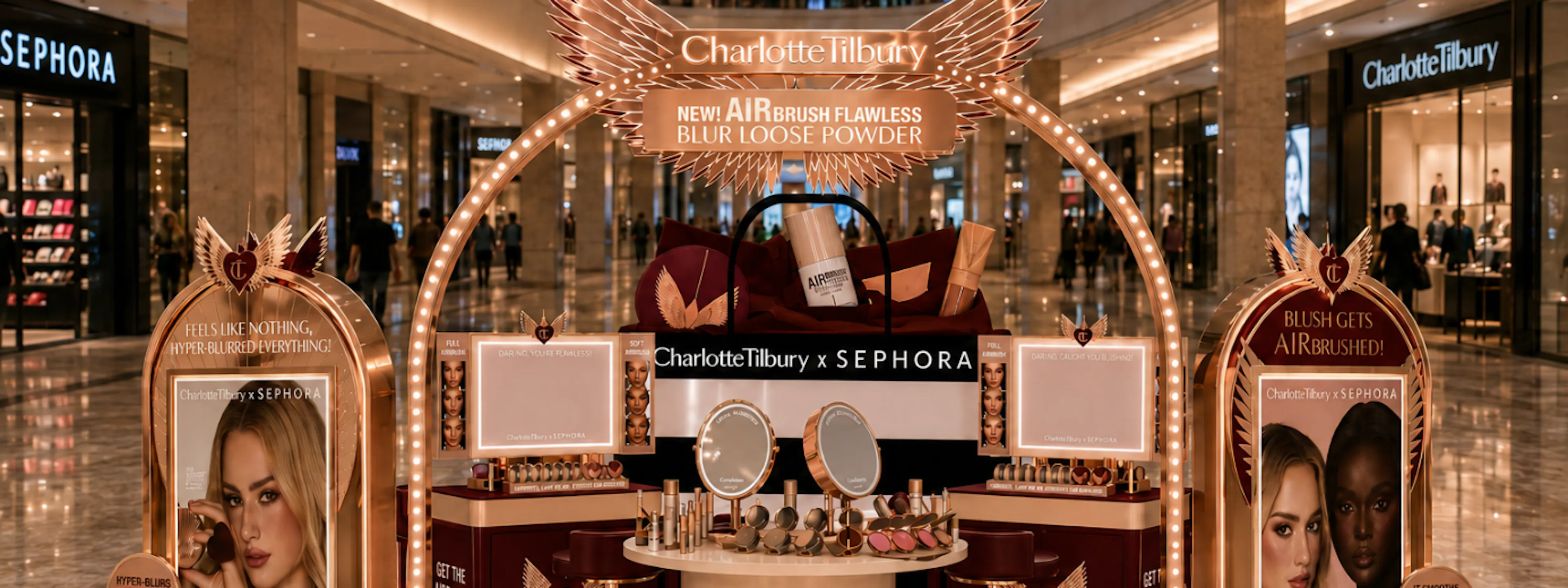 Charlotte Tilbury Pop-Up In Shopping Centre