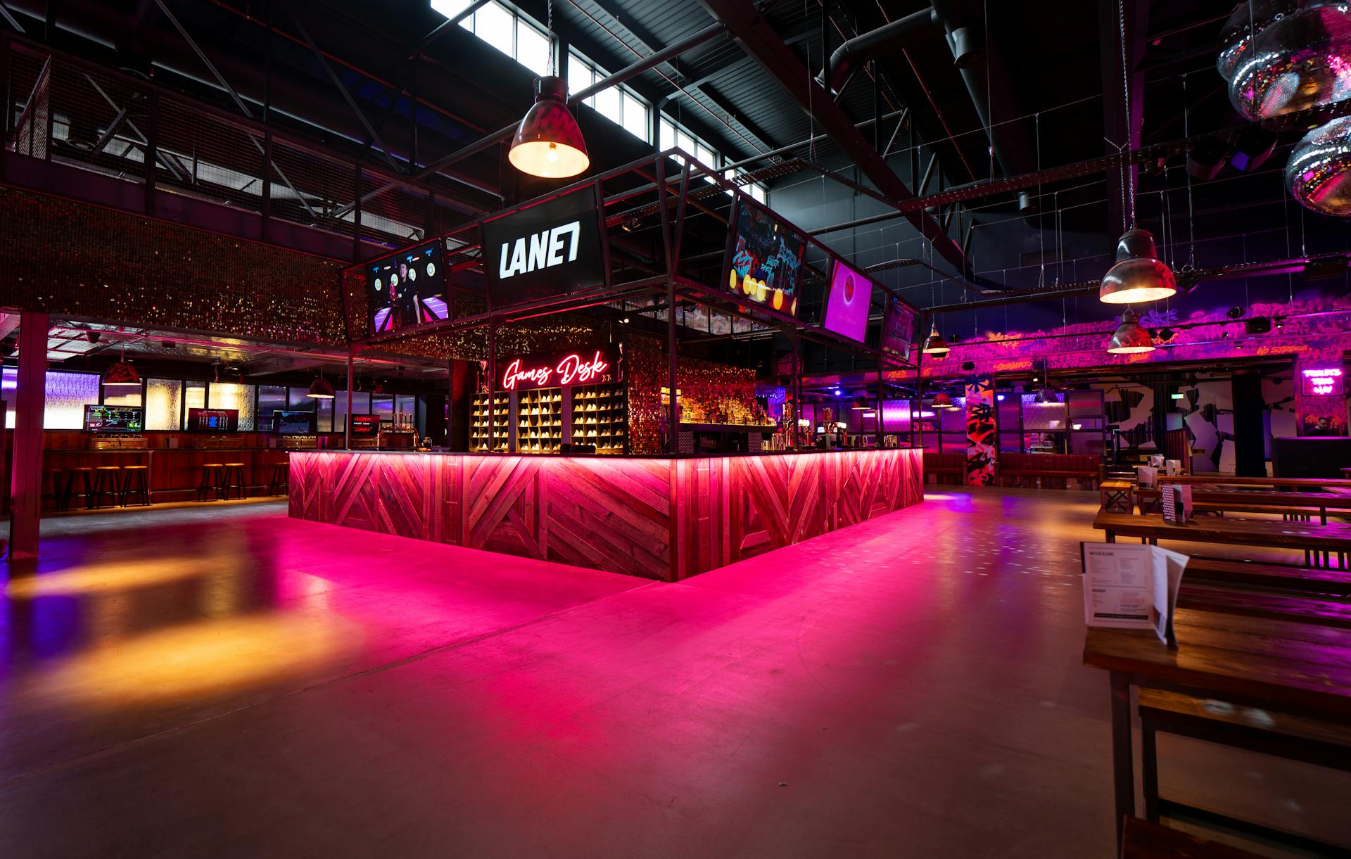 An image of playing games at Lane7