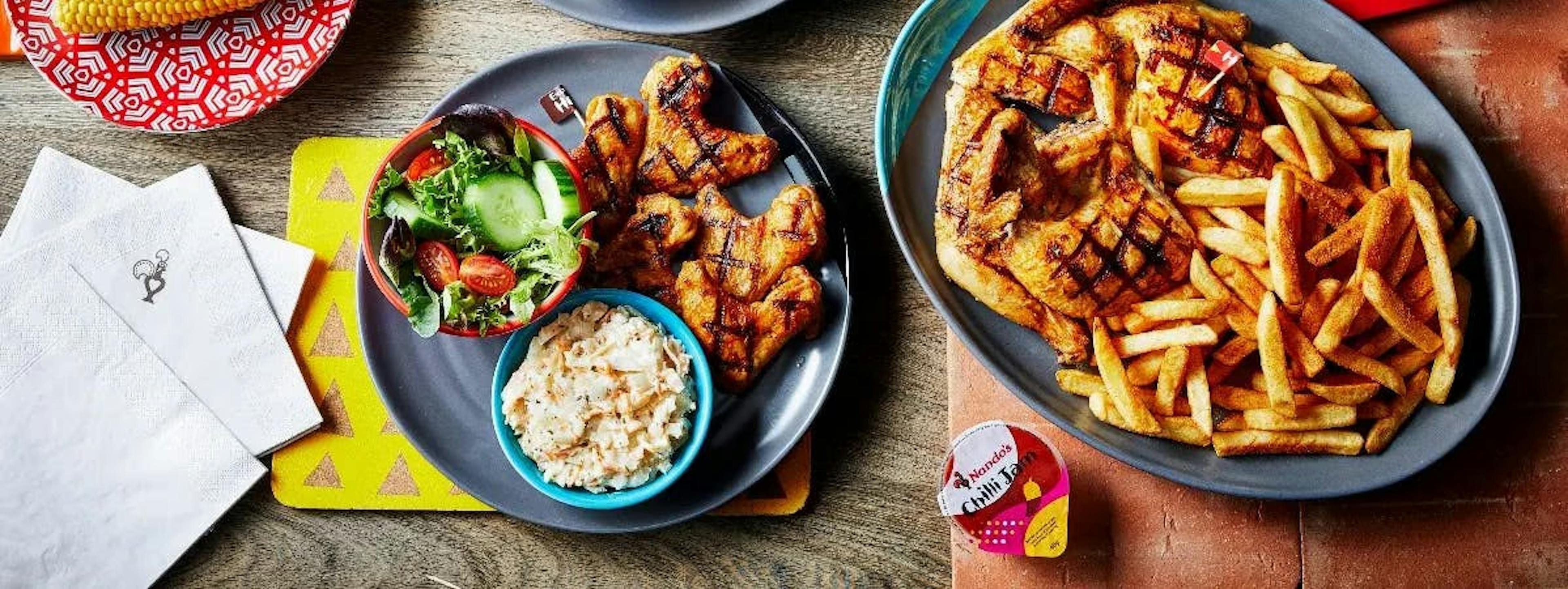 Nando's food at Bullring, Birmingham