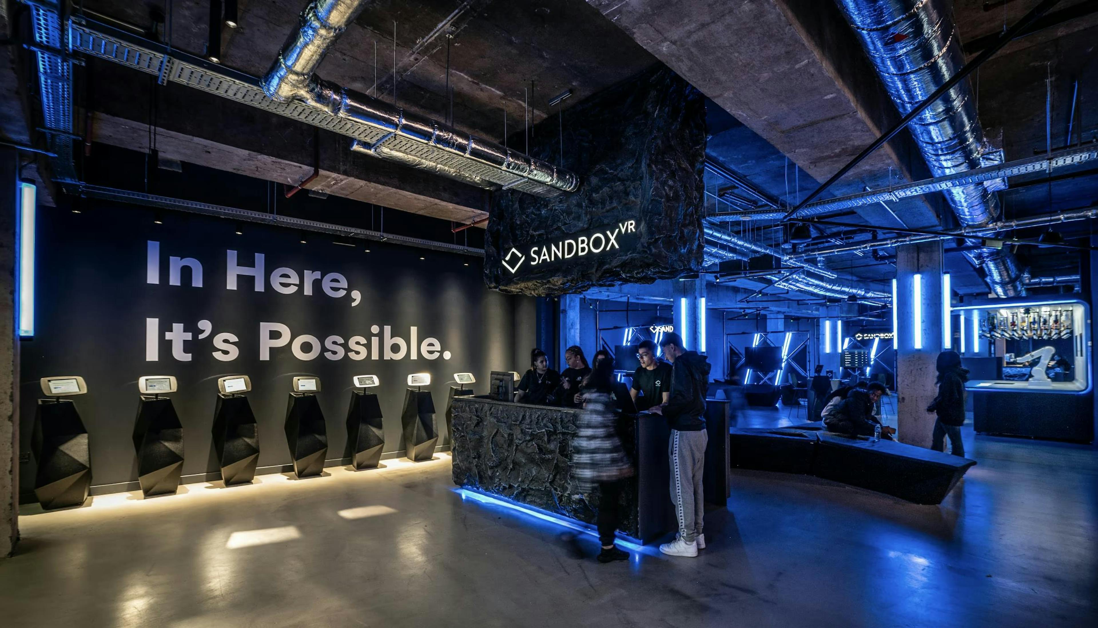 An image of the interior of SandBoxVR in Birmingham, Grand Central