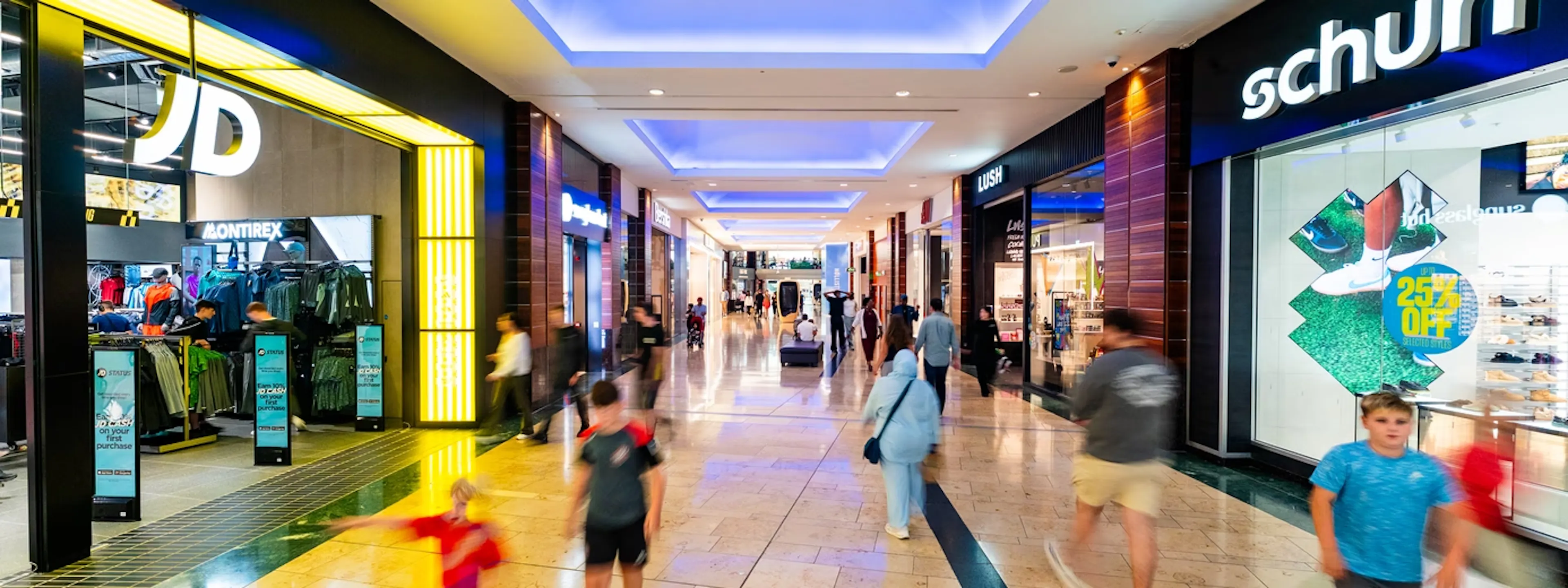 inside of dundrum town for shopping
