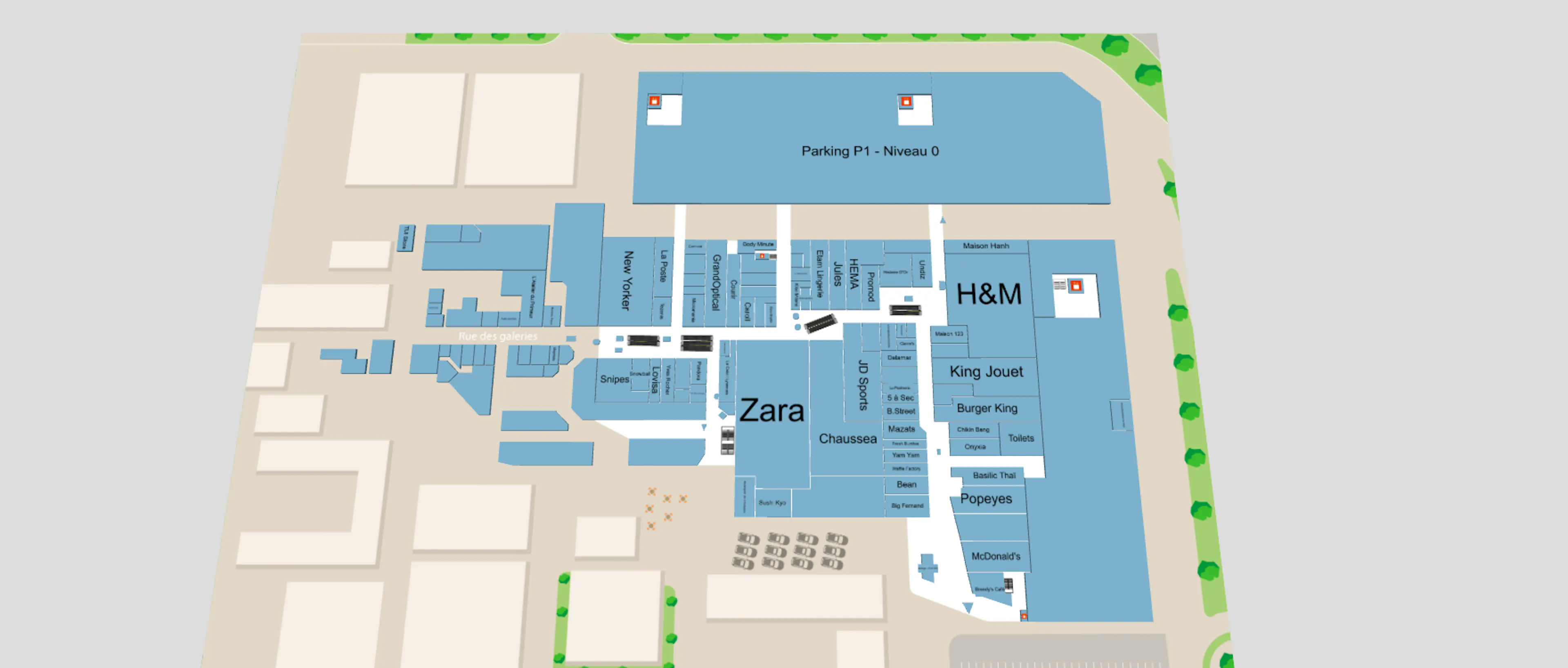 Plan du centre - Les Terrasses du Port