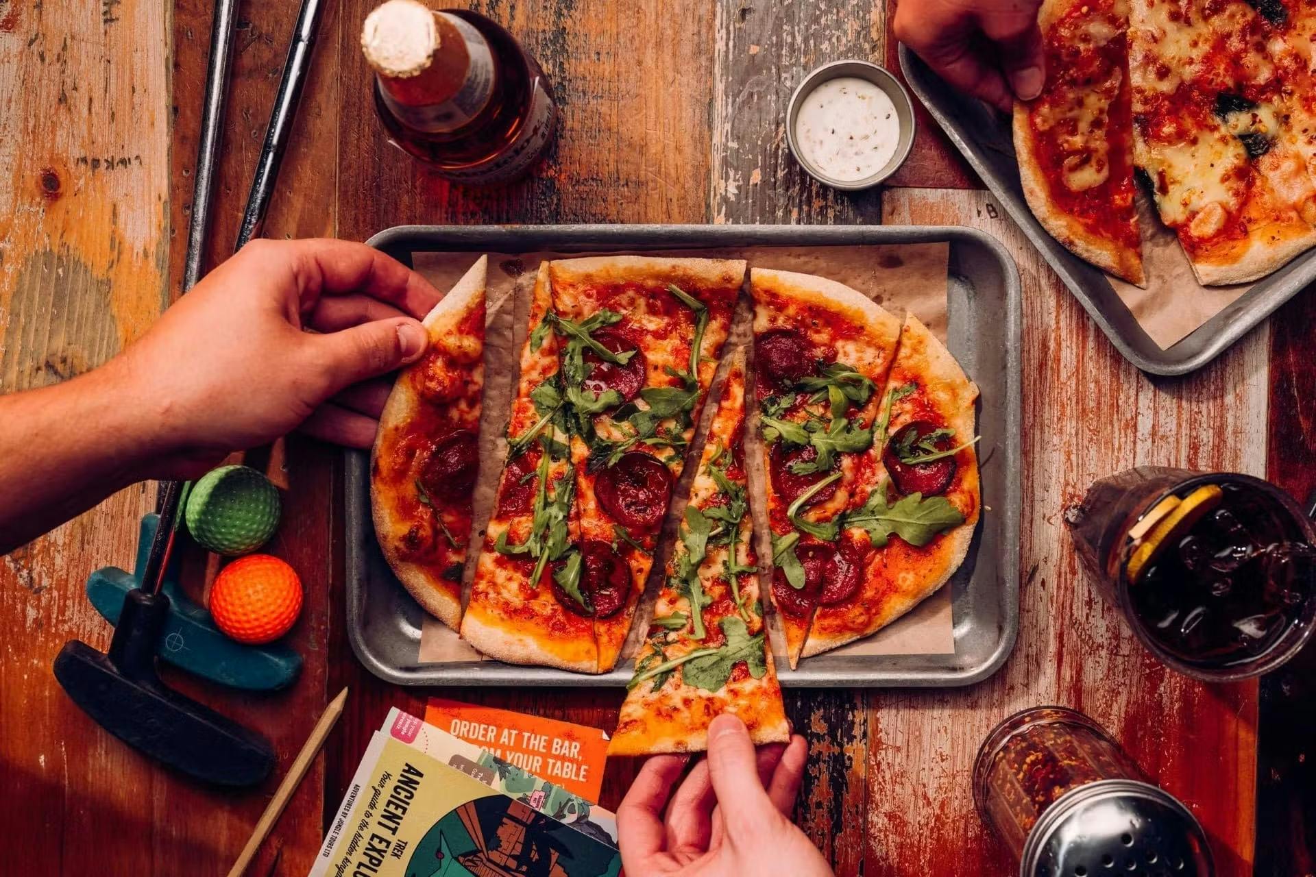 Pizza at Treetop Golf