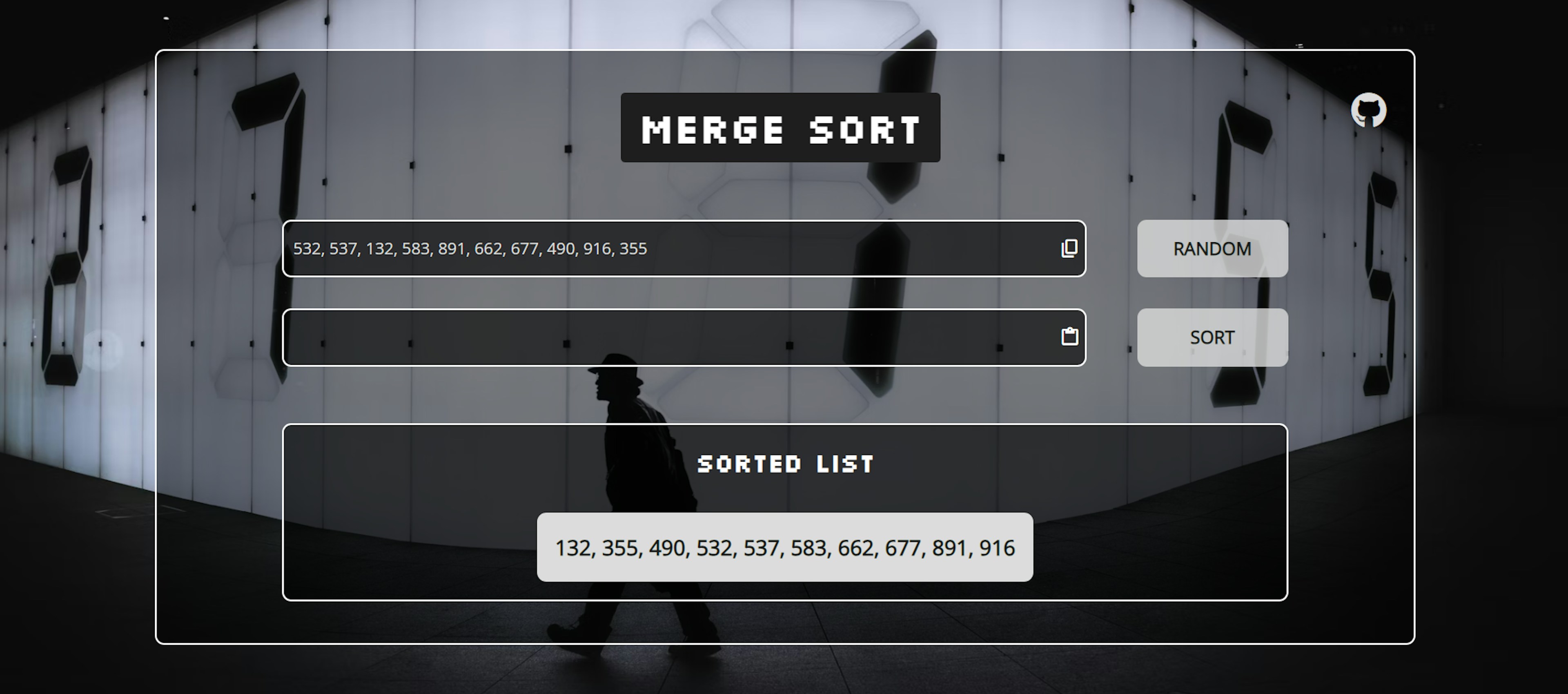 Merge Sort Screenshot