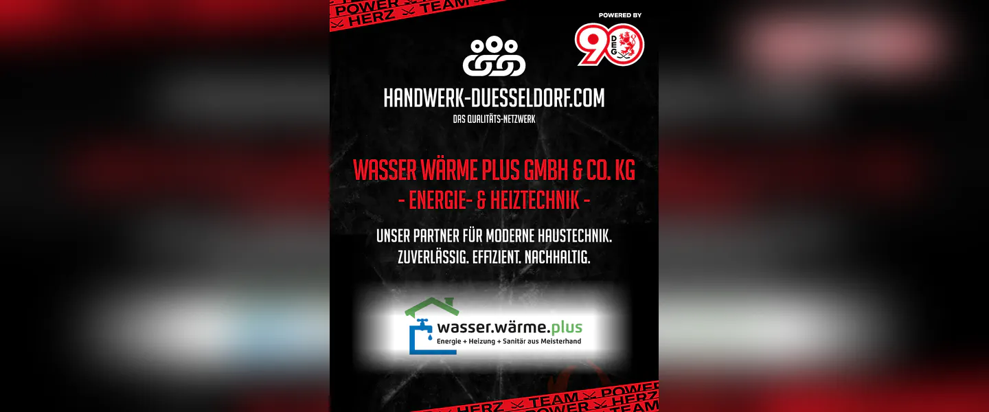 Zu sehen ist ein Ankündigungsbild für einen neuen Partner, hier die Wasser-Wärme-Plus GmbH.