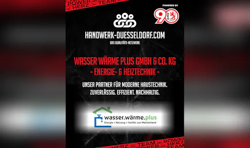Zu sehen ist ein Ankündigungsbild für einen neuen Partner, hier die Wasser-Wärme-Plus GmbH.