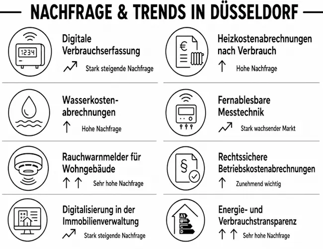Netzwerk Handwerk Düsseldorf, Tendenzen, Nachfrage im Bereich Messtechnik.