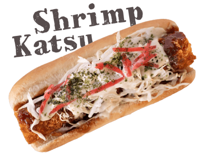 Shrimp Katsu Dog - THURSDAY
Panko crusted shrimp sausage, mustard mayo, tonkatsu sauce, cabbage, pickled ginger