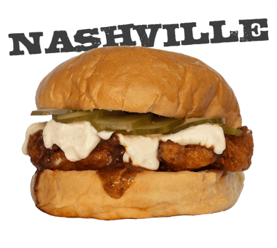 Nashville Hot Chicken - EVERYDAY
Southern fried, spicy hot sauce, mayo, dill pickles.