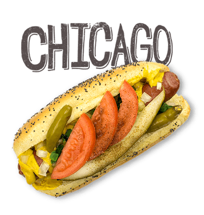 Chicago - Genuine Chicago Vienna all-beef dog with the natural casing snap! Classic 7 toppings.