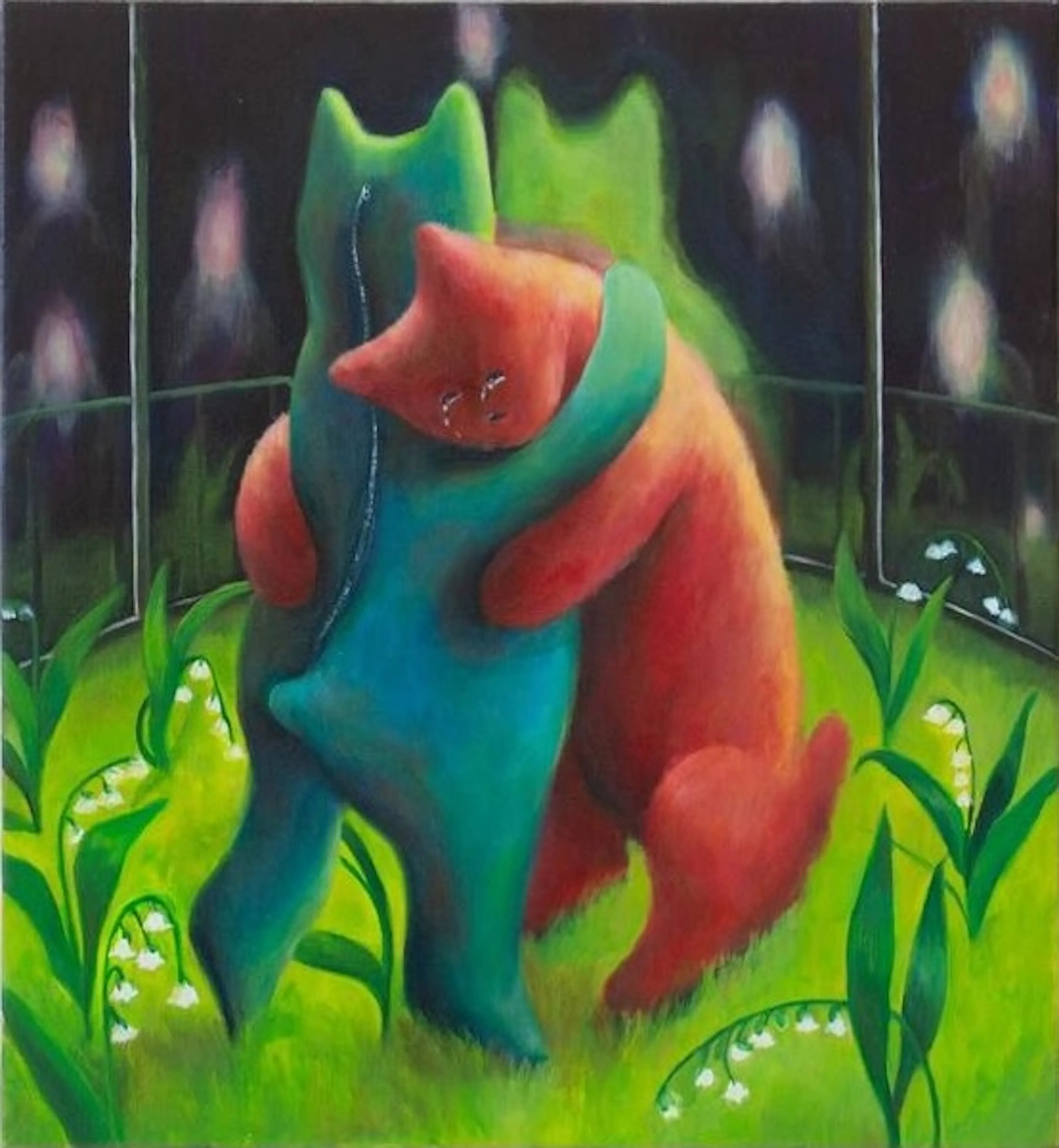 Shedding Tears, oil on canvas, 65 x 60 cm