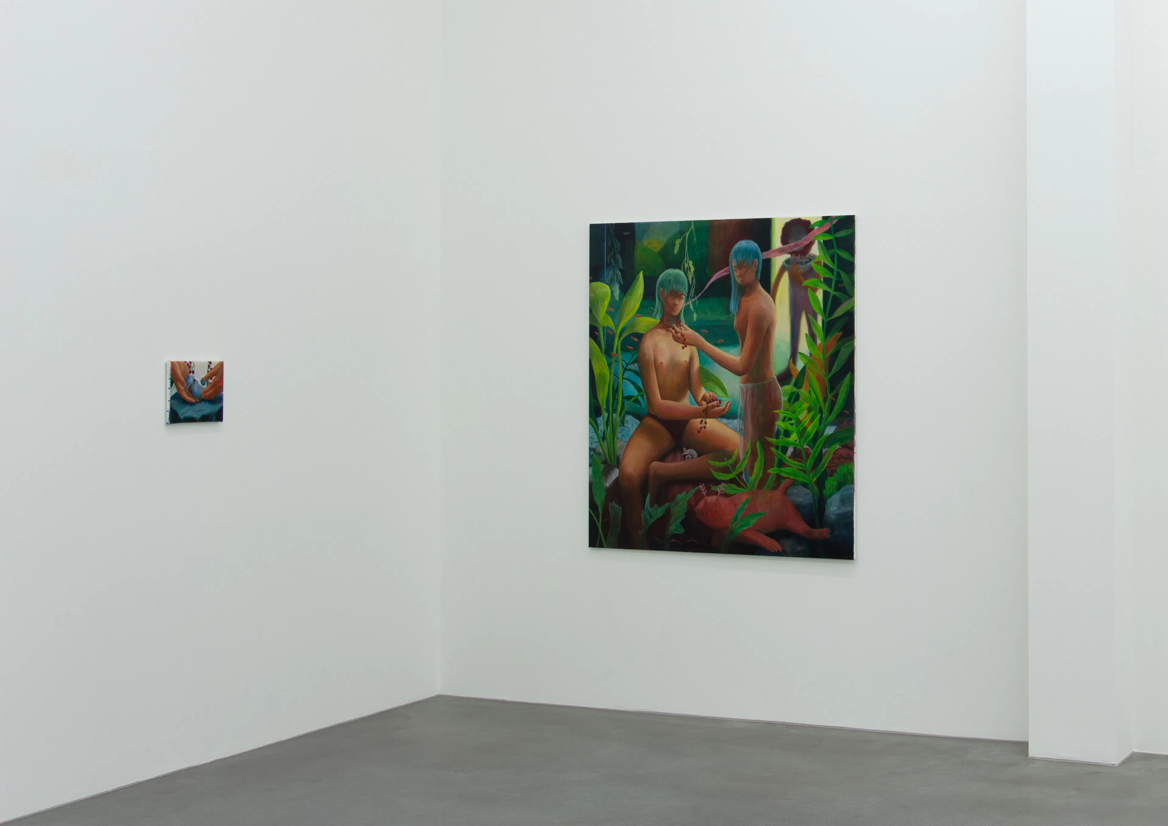 Exhibition view of ALLERBESTE AUSSICHTEN. NEUE GENERATION KUNST, PEAC Museum, Freiburg DE, 27.11.2022 – 26.03.2023
