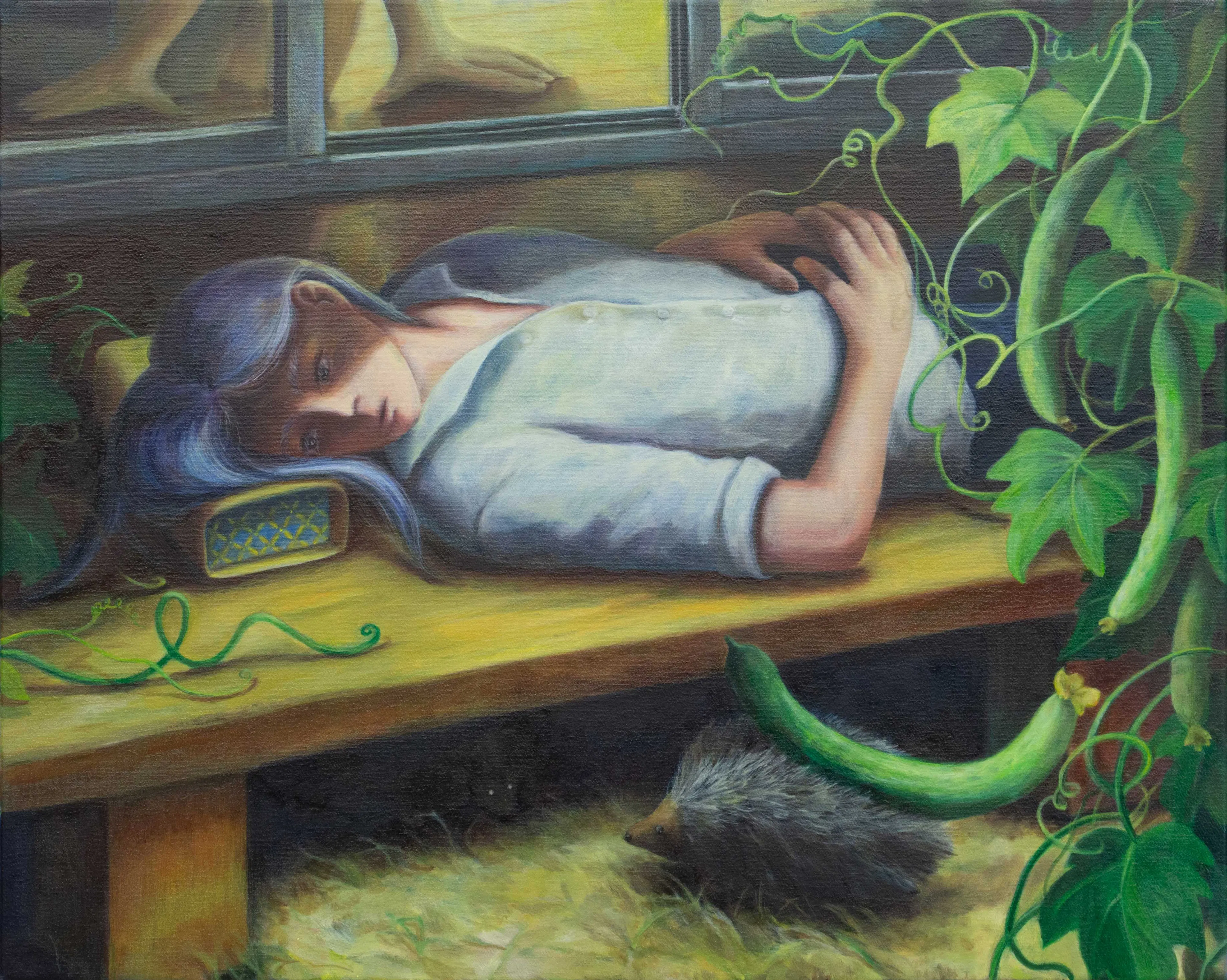 Cucumber Thief, Oil on canvas, 60 x 75 cm, 2026