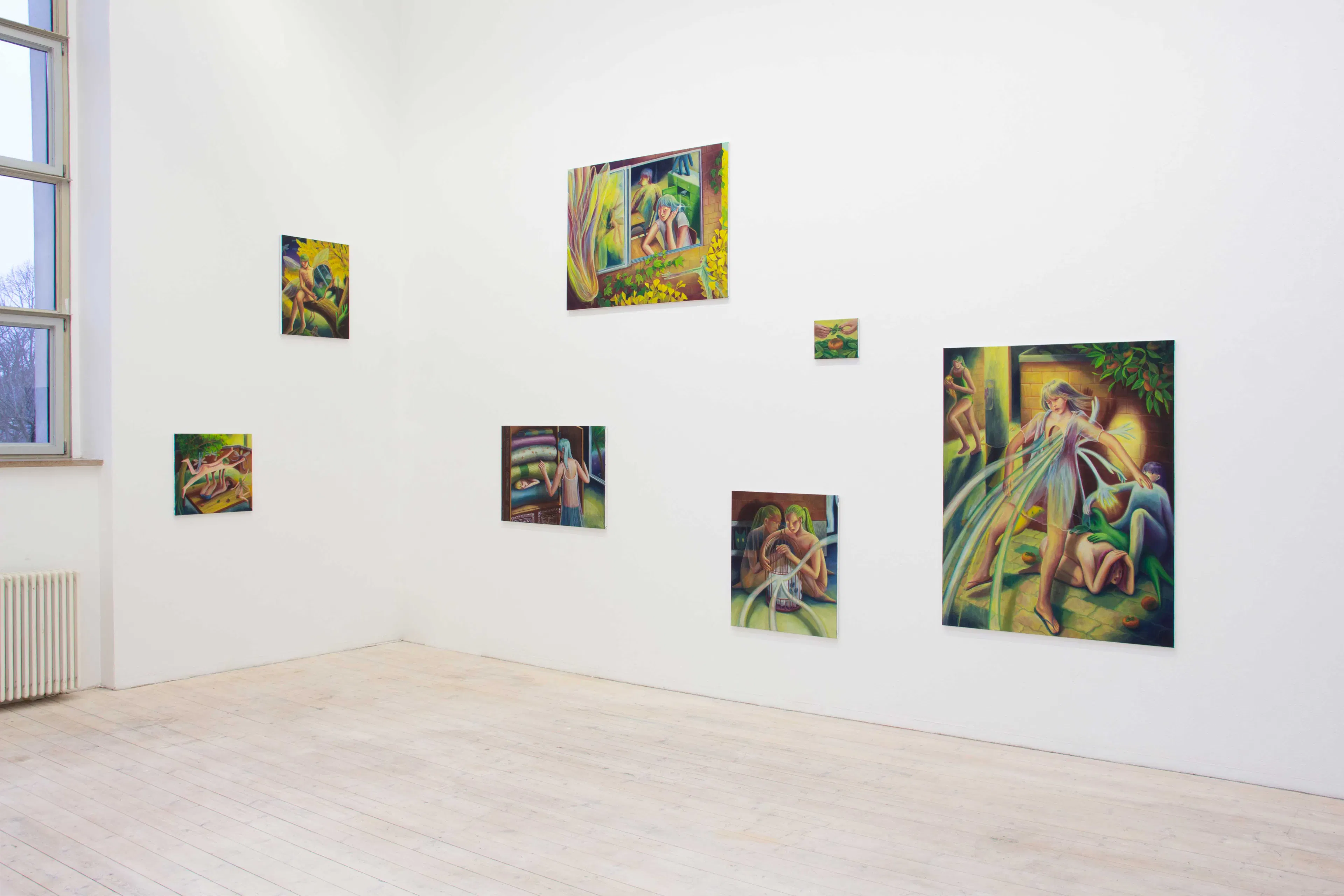 Exhibition view of Echos Over Your Shoulder, Academy of Fine Arts, Munich, DE, 07.02 - 11.02.2025