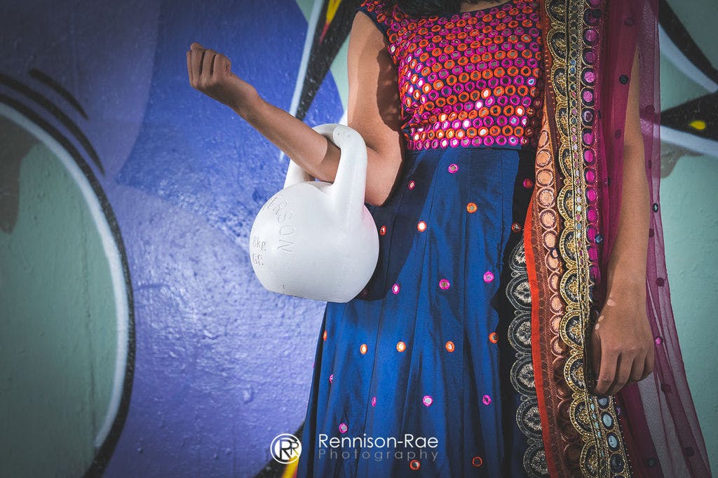 Indian girl lifts