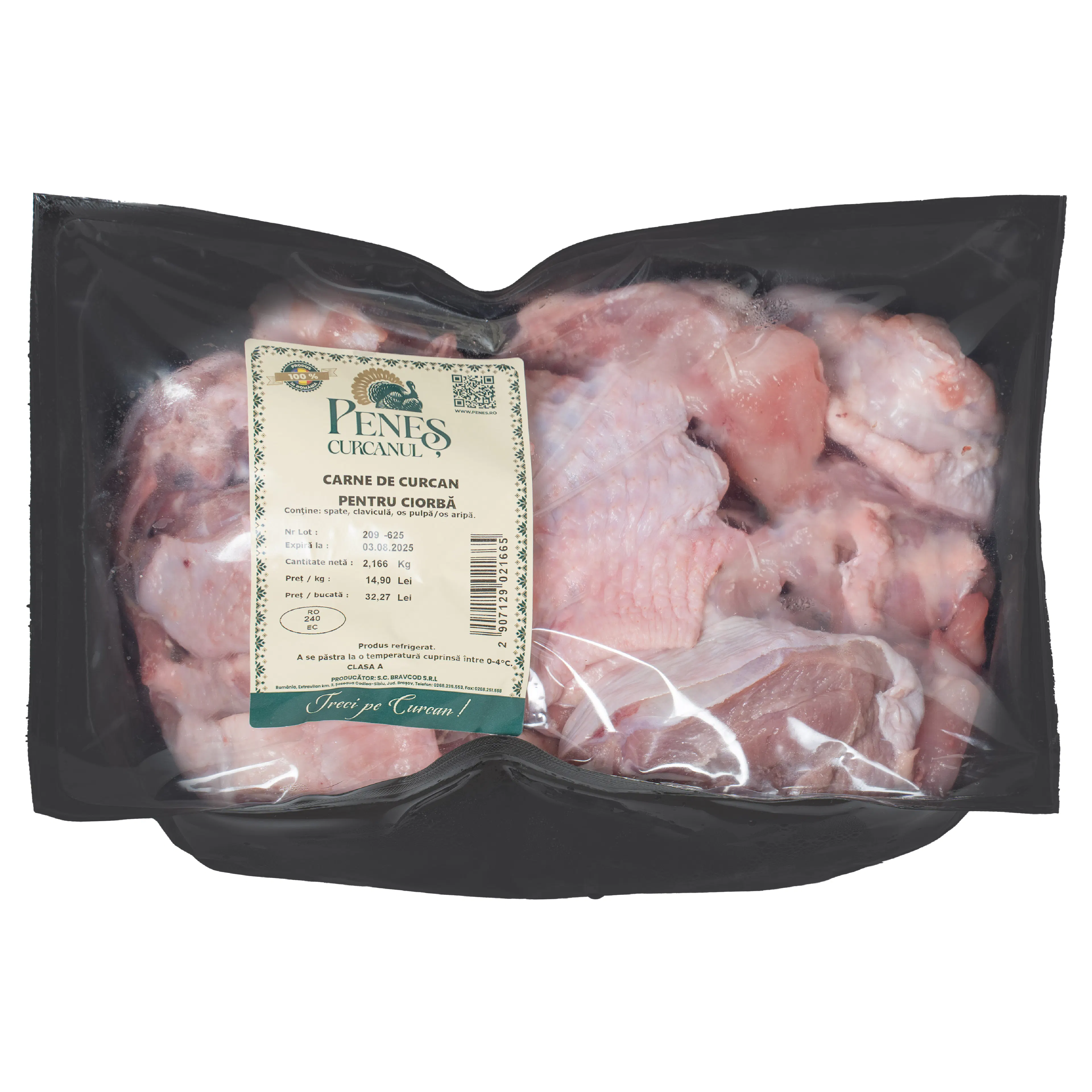 Carne de curcan pentru ciorbă, refrigerată