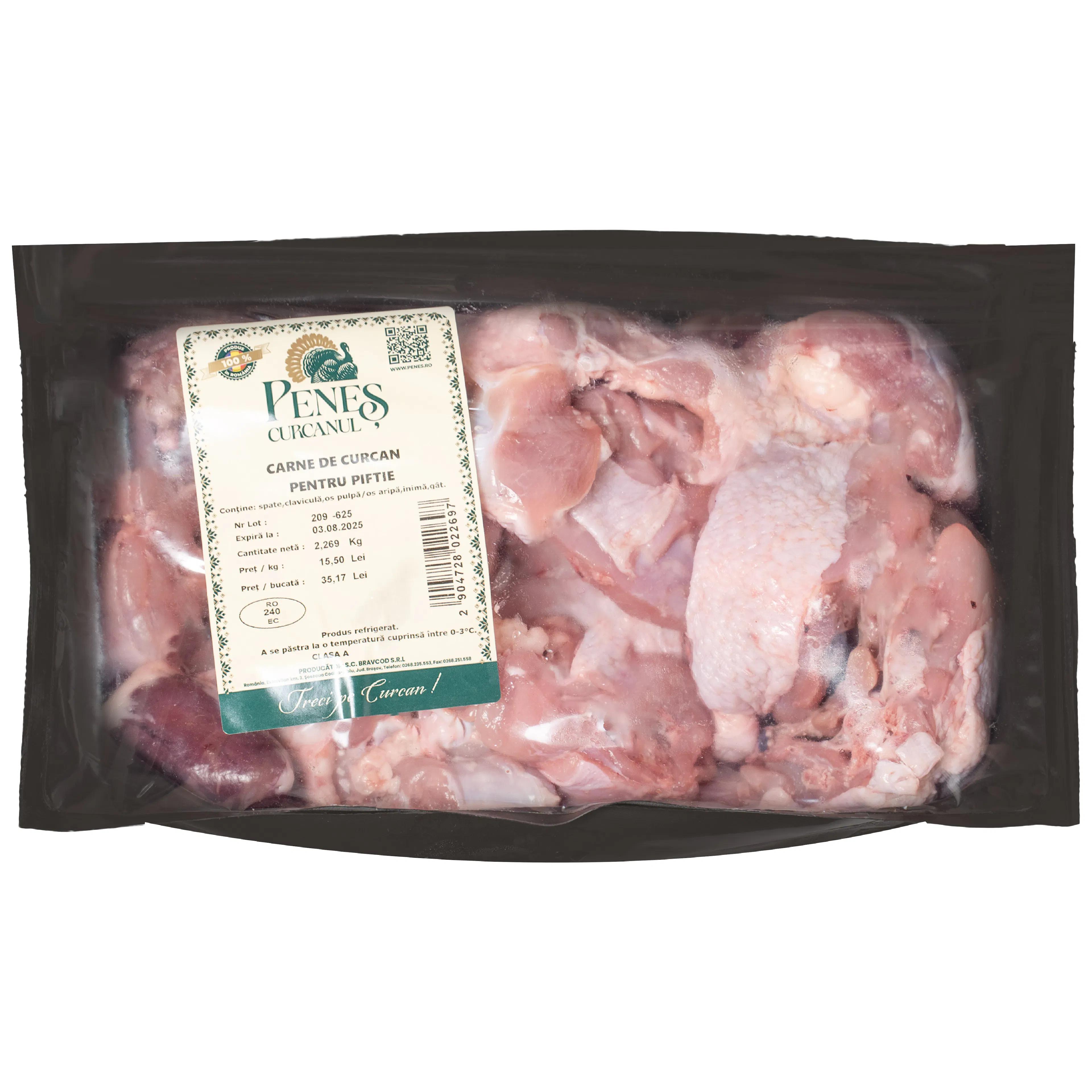 Carne de curcan pentru piftie, refrigerată