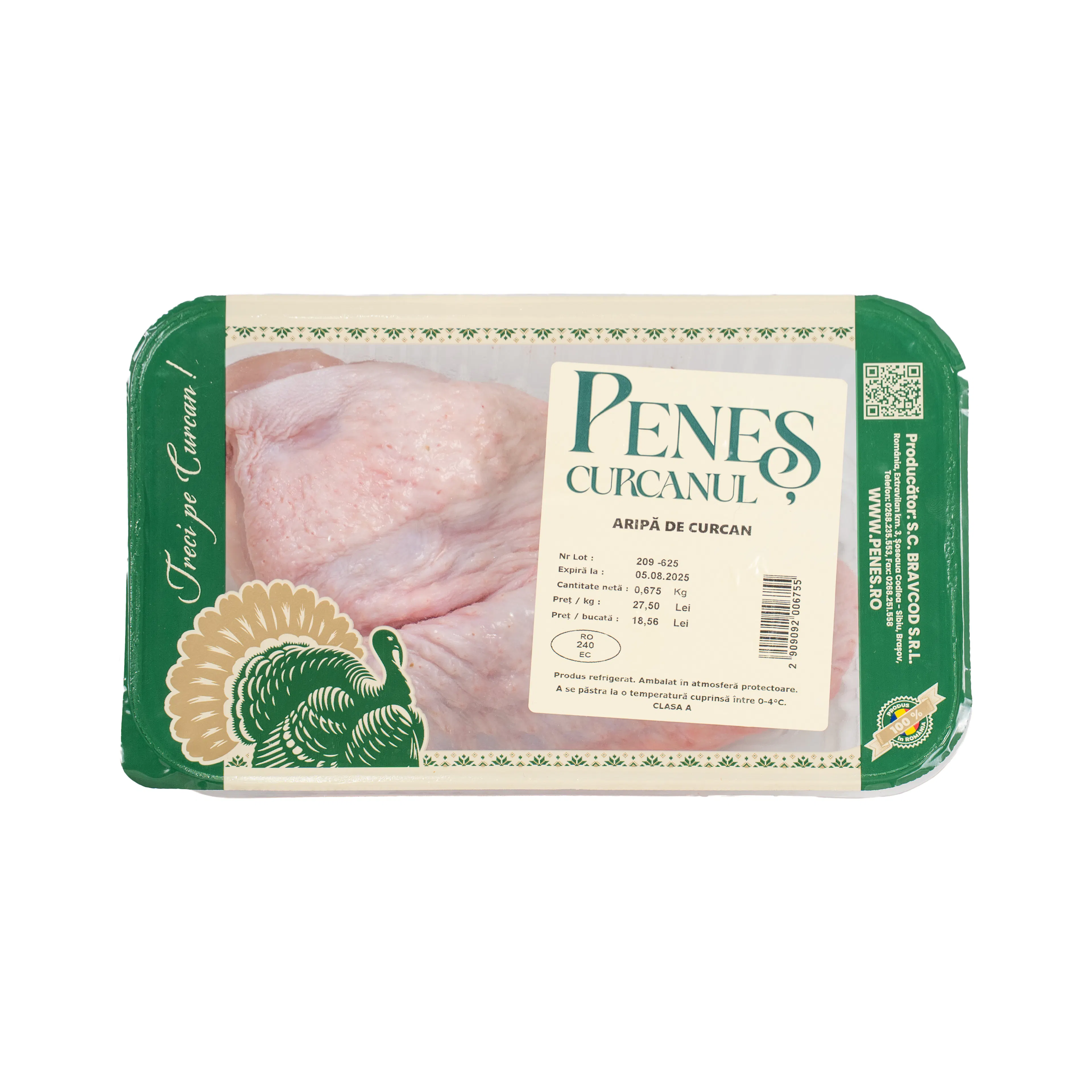 Aripă întreagă de curcan, refrigerată