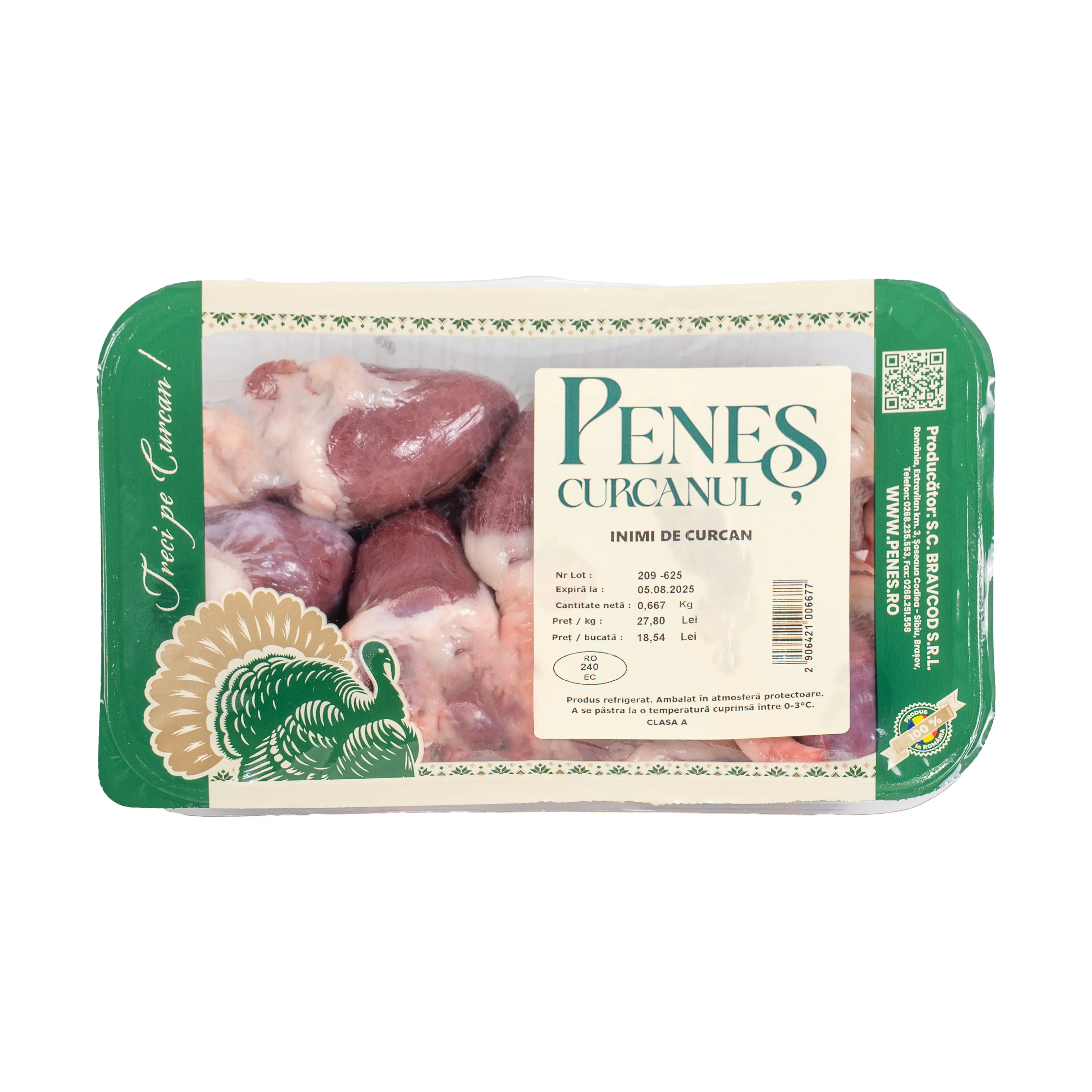 Inimi de curcan, refrigerate