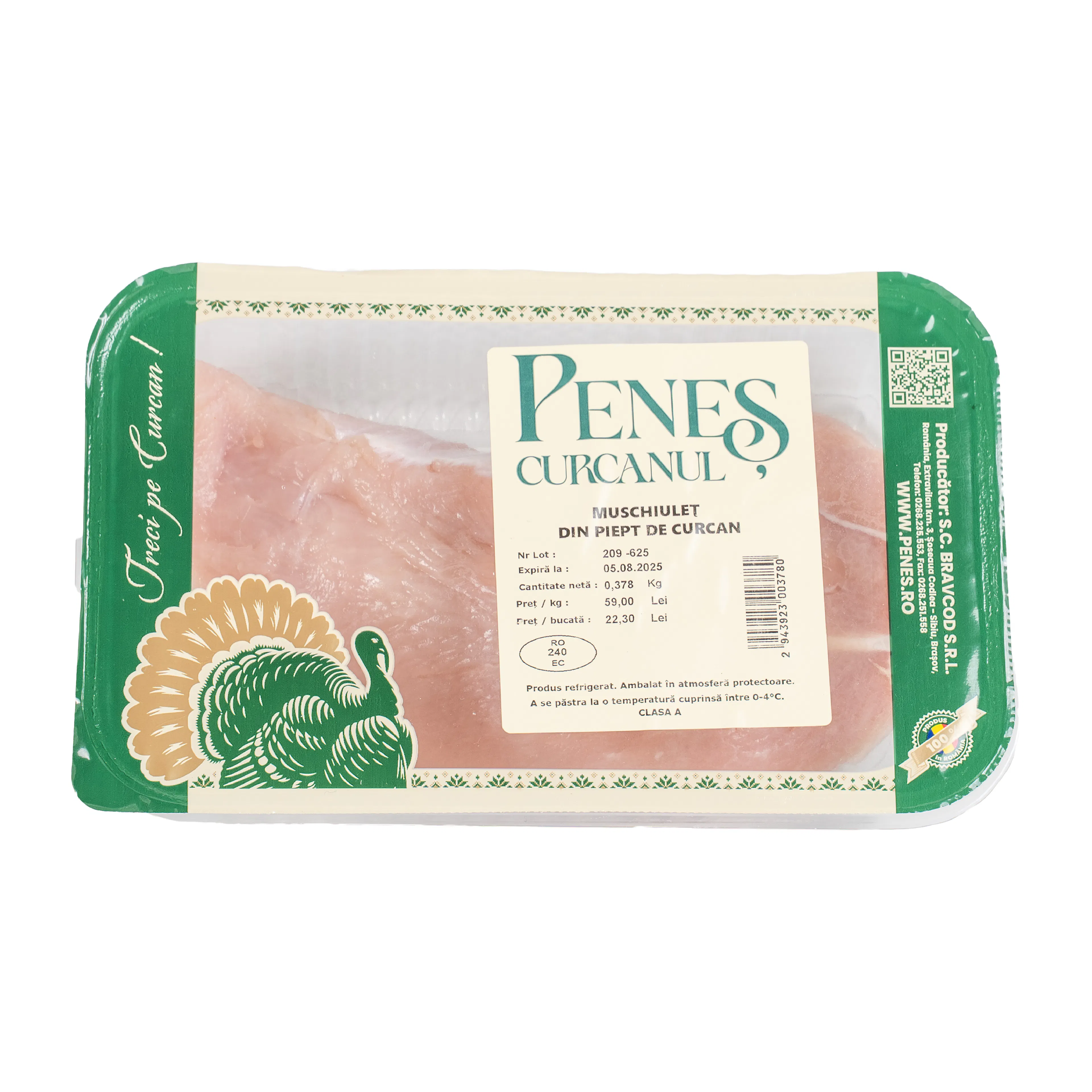 Mușchiuleț din piept de curcan, refrigerat
