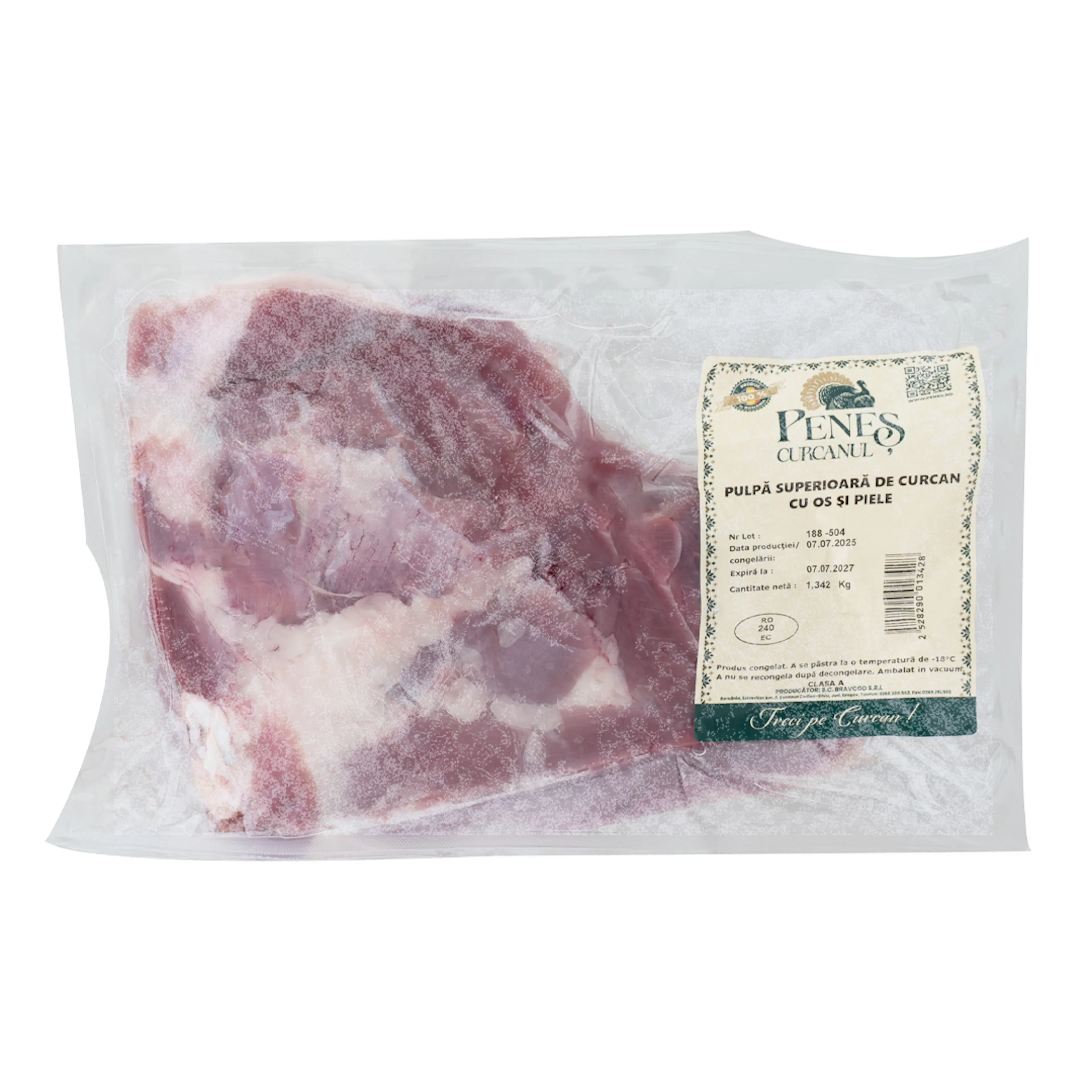 CONGELAT-PULPĂ INFERIOARĂ DE CURCAN DEZOSATĂ, CU PIELE