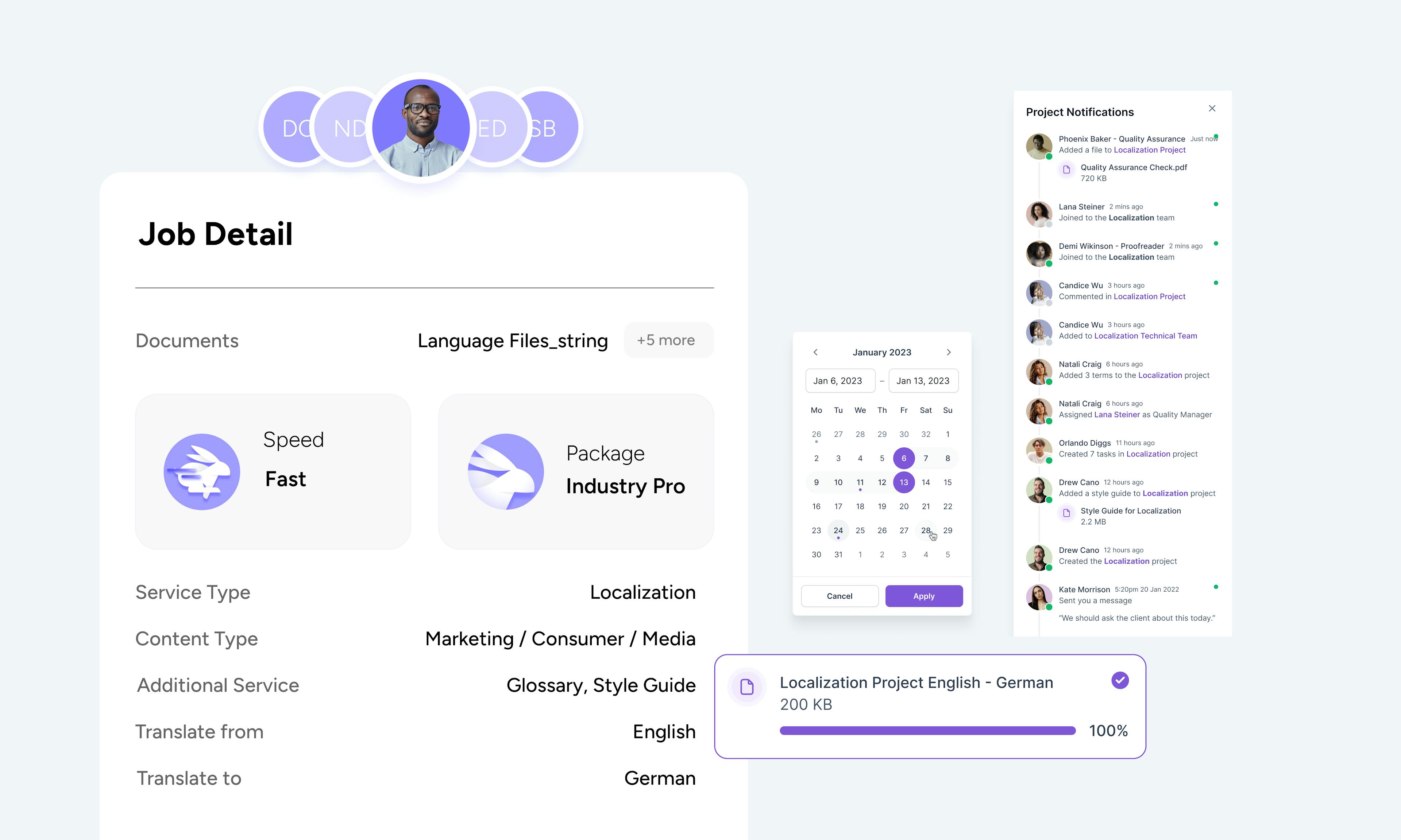 Detalles del trabajo, traductores en localización de aplicaciones móviles.