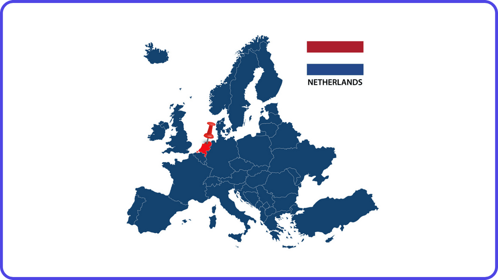 Hollanda'nın haritadaki konumu