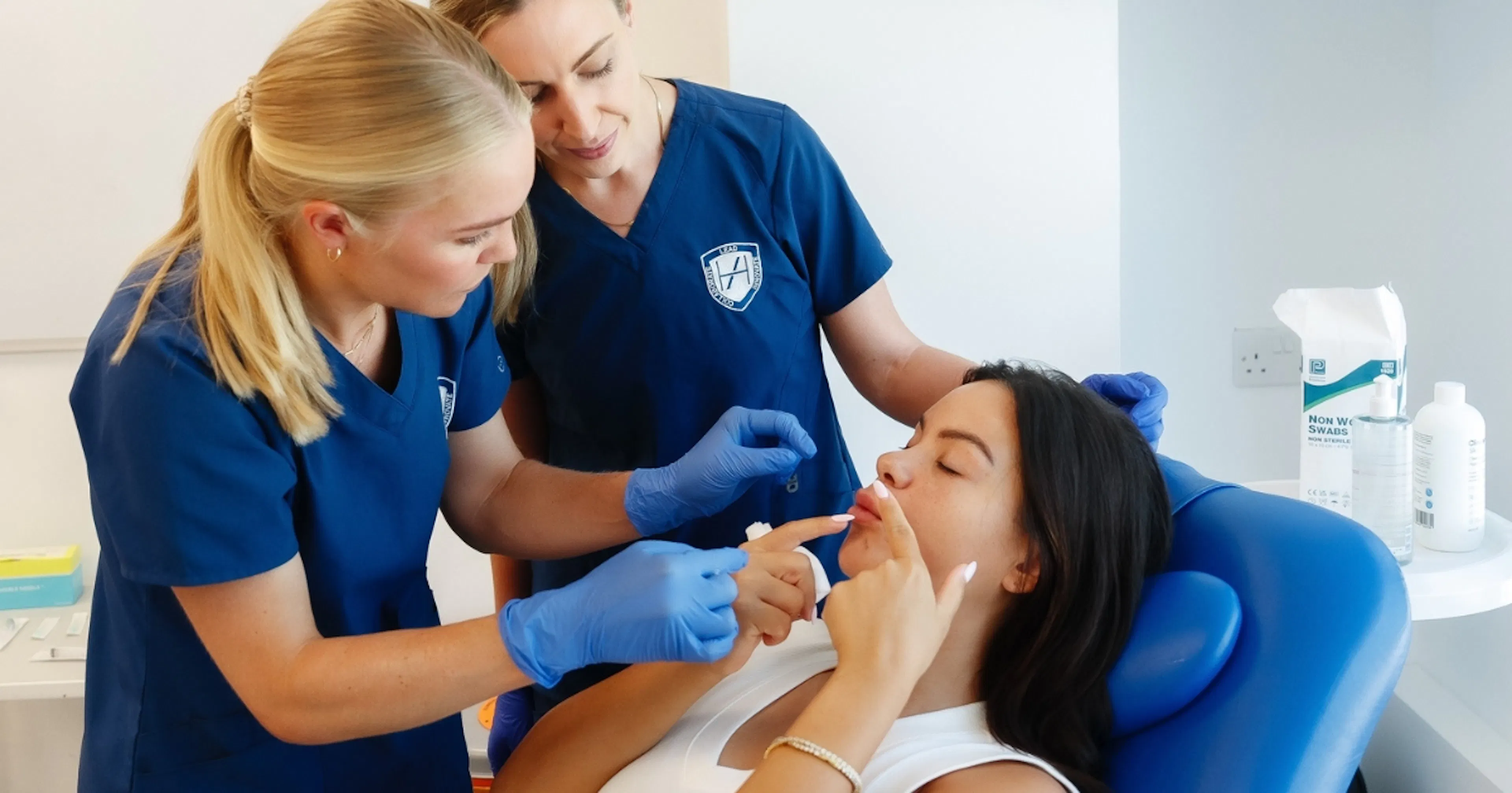 lip filler complications management London - facial assessment at the Aesthetics Referral Centre by specialists from Harley Academy