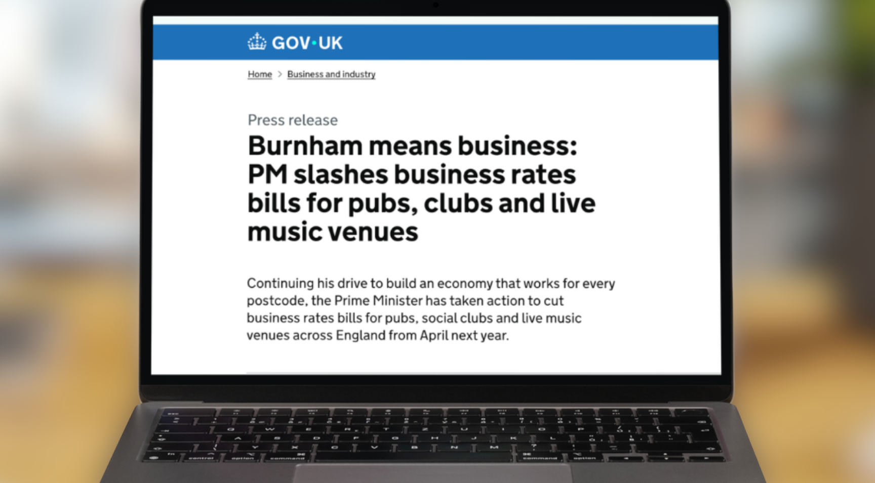Prime Minister slashes business rates excludes aesthetics clinics