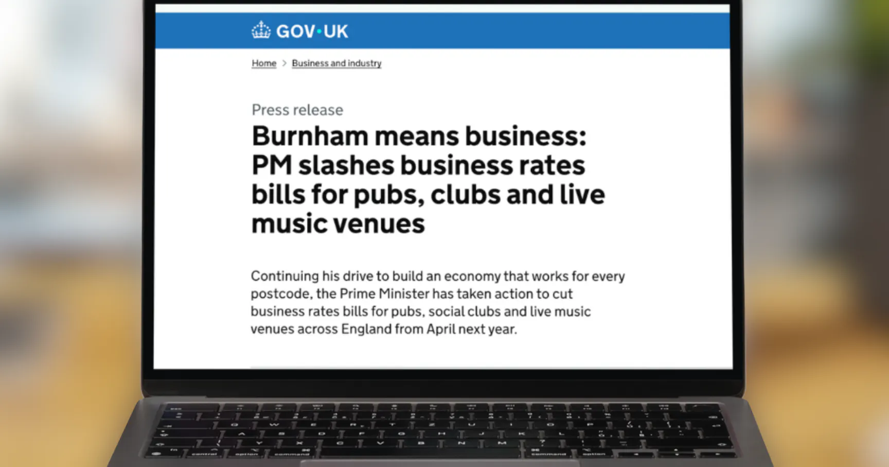 Prime Minister slashes business rates excludes aesthetics clinics