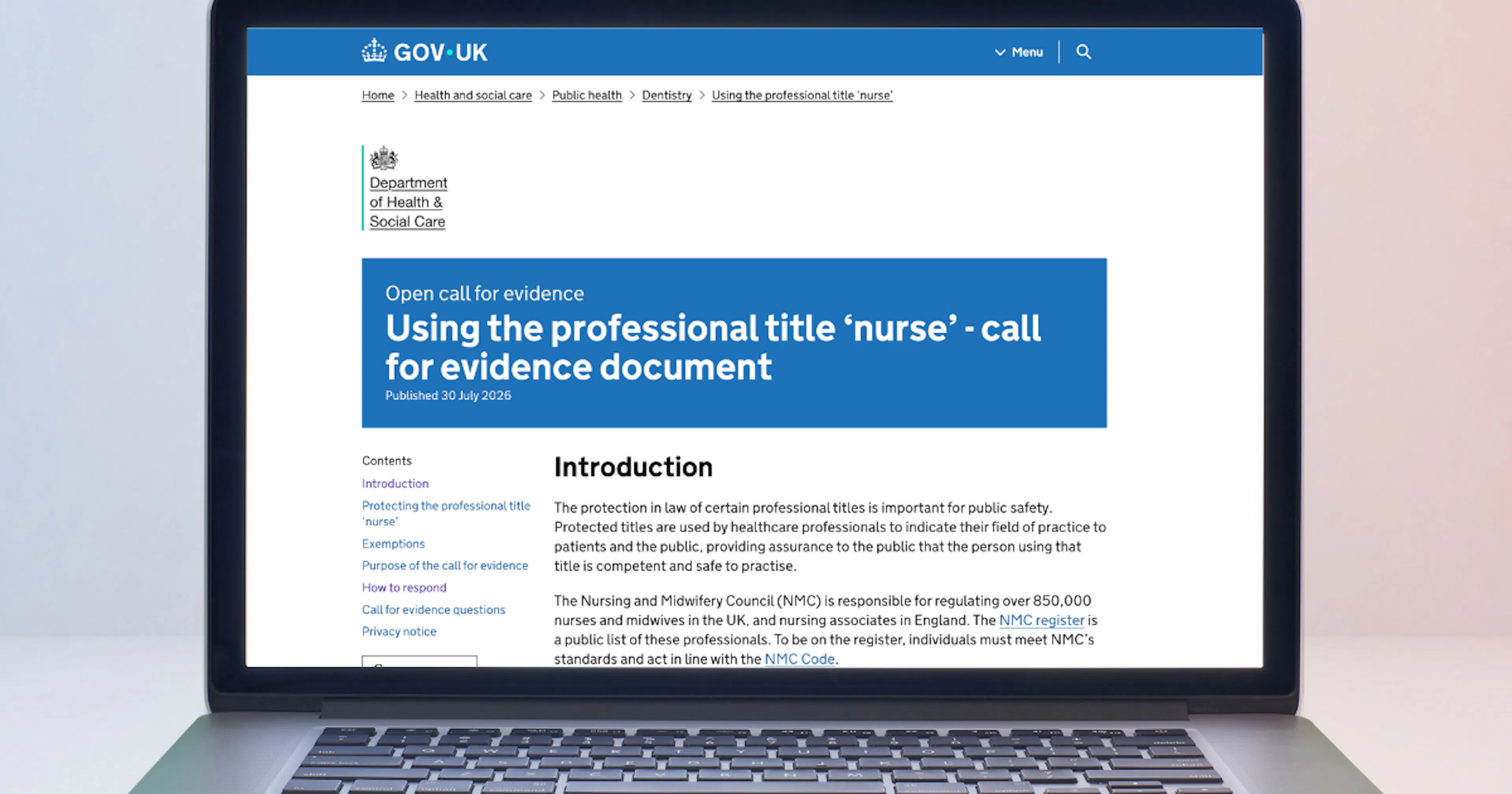 Legal title protection for nurses - aesthetic nurses regulation