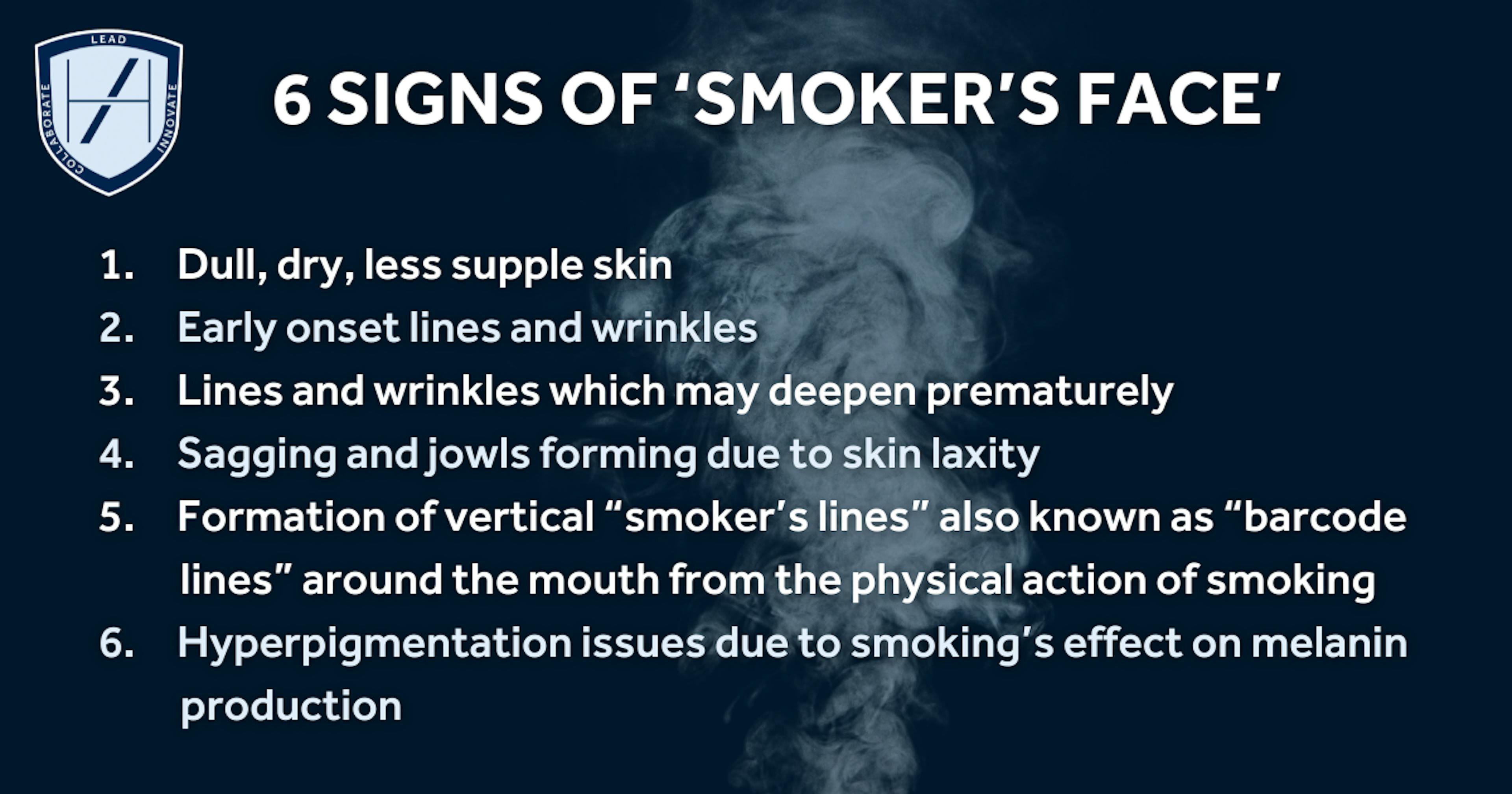 6 signs of 'smoker's face'