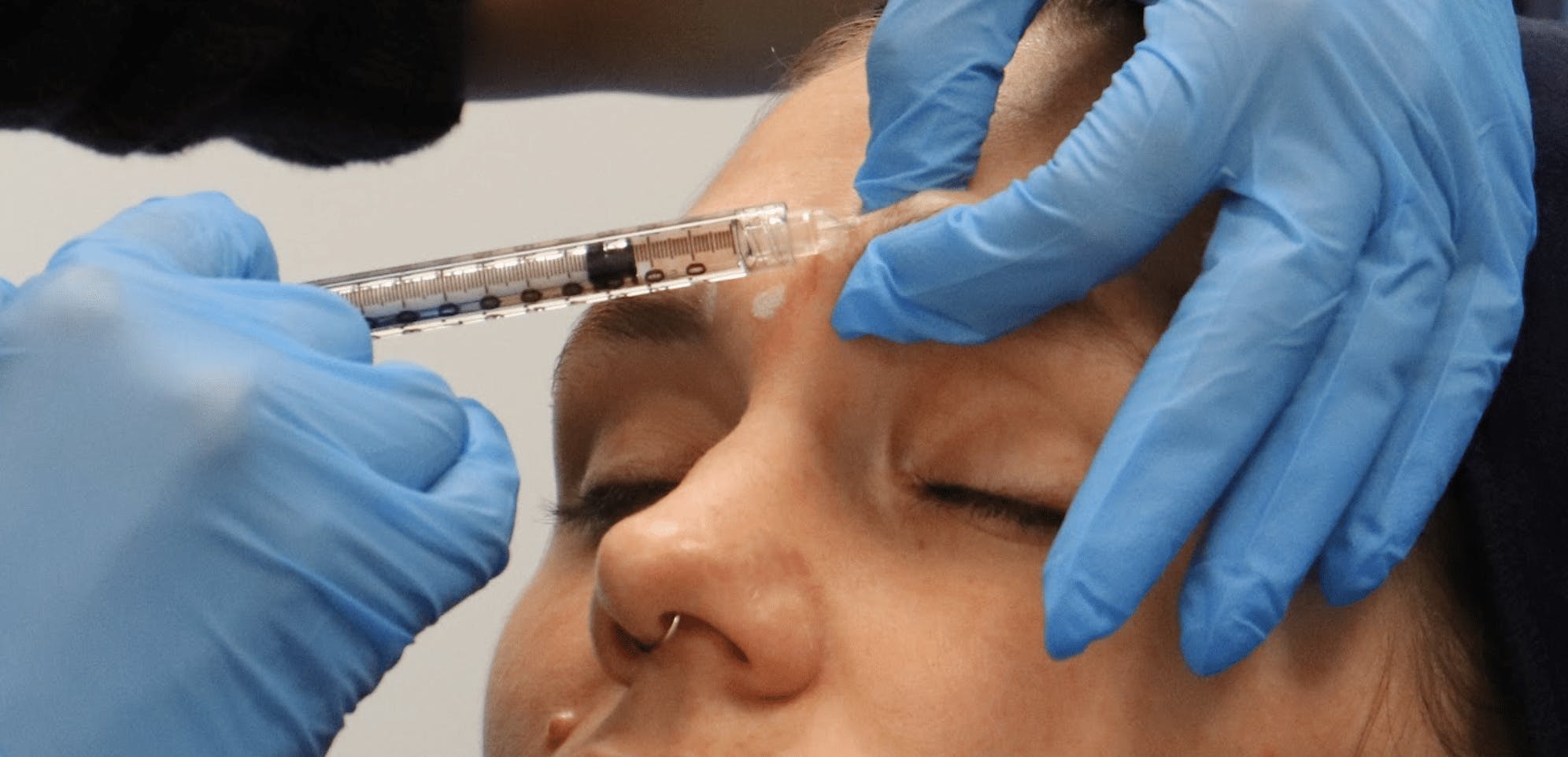 Harley Academy injectables training course botox toxin frown lines