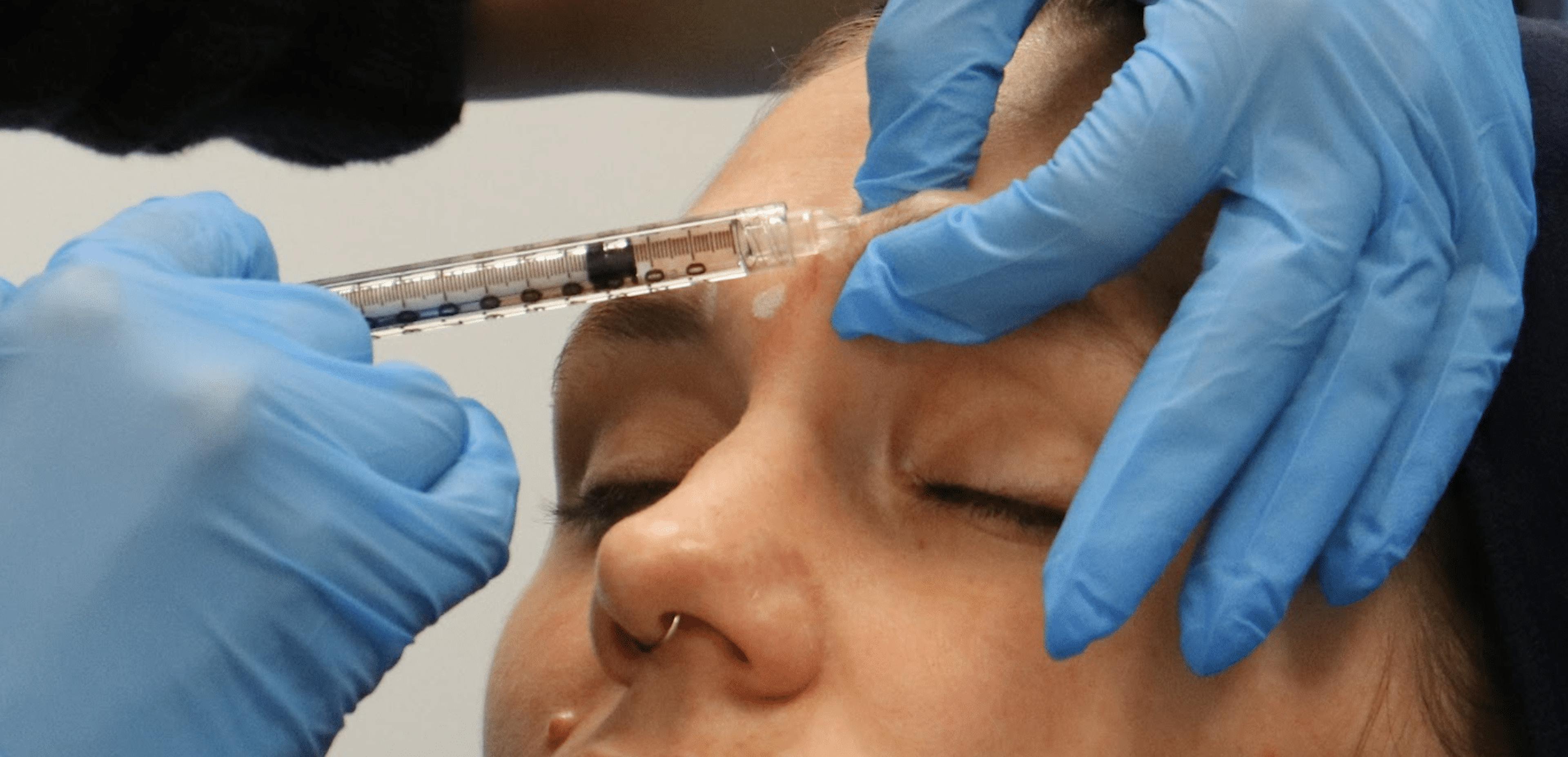 Harley Academy injectables training course botox toxin frown lines