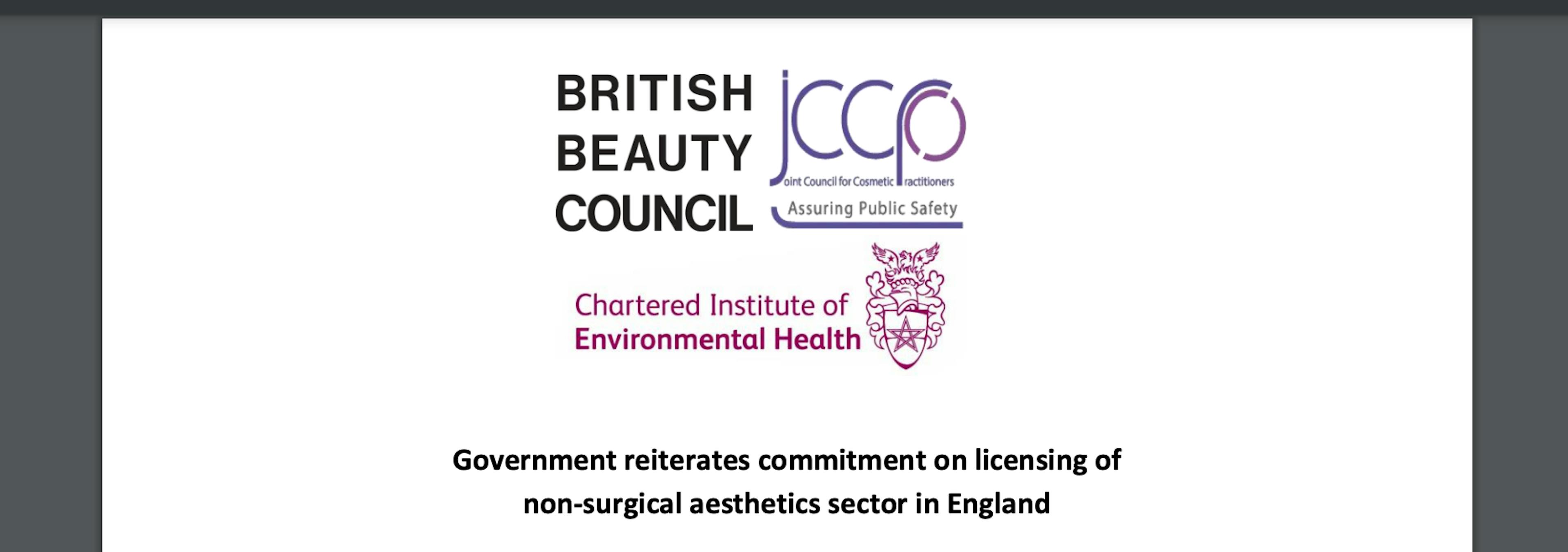 Aesthetics Licensing in England Confirmed by UK Government January 2023
