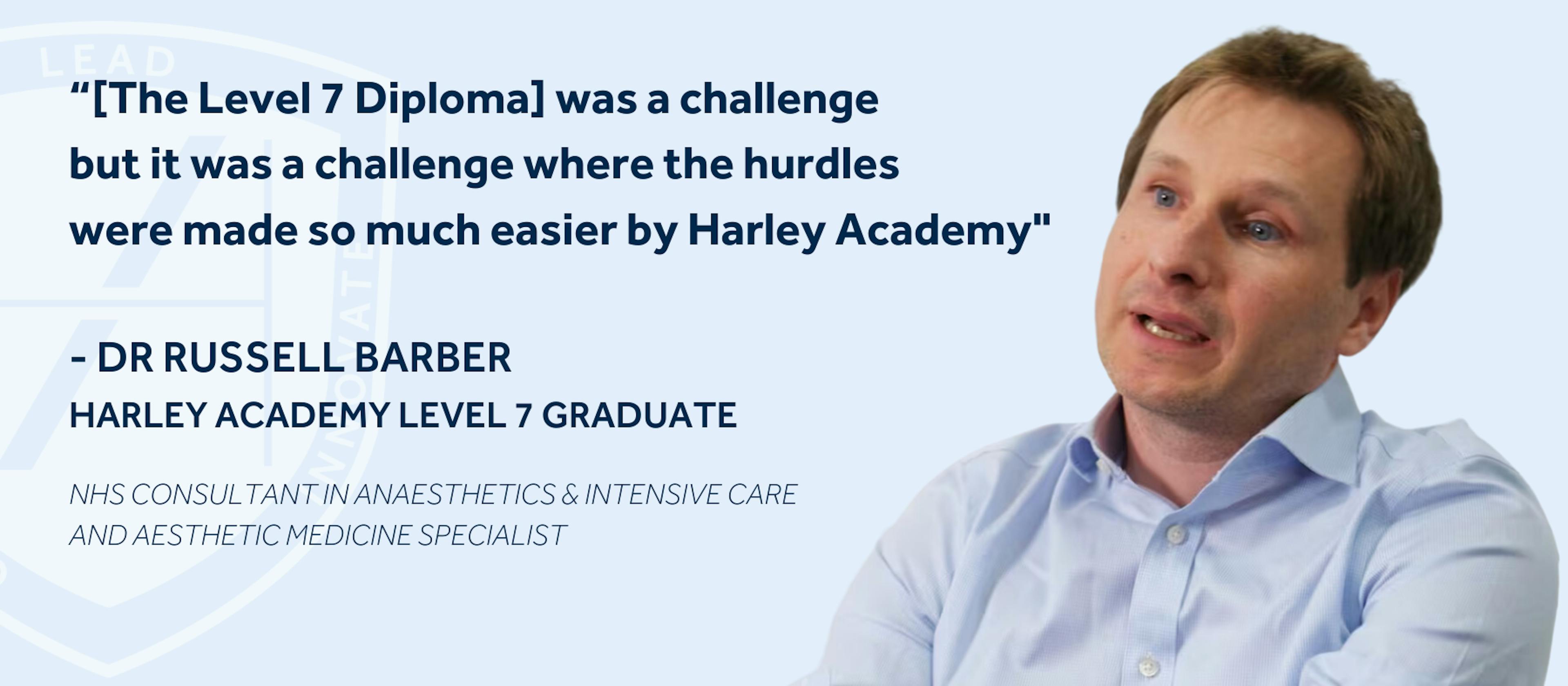 Dr Russell Barber Level 7 Diploma in Botox & Dermal Fillers at Harley Academy Testimonial Medical Aesthetics Training