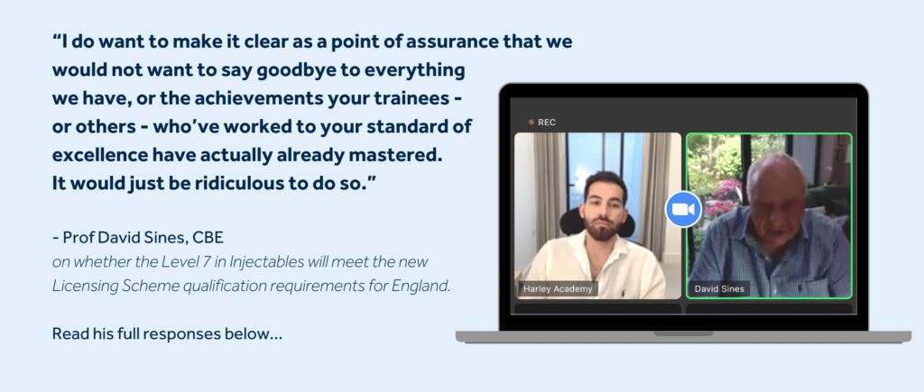 Aesthetics Licensing Scheme Proposals for England Explained by Prof David