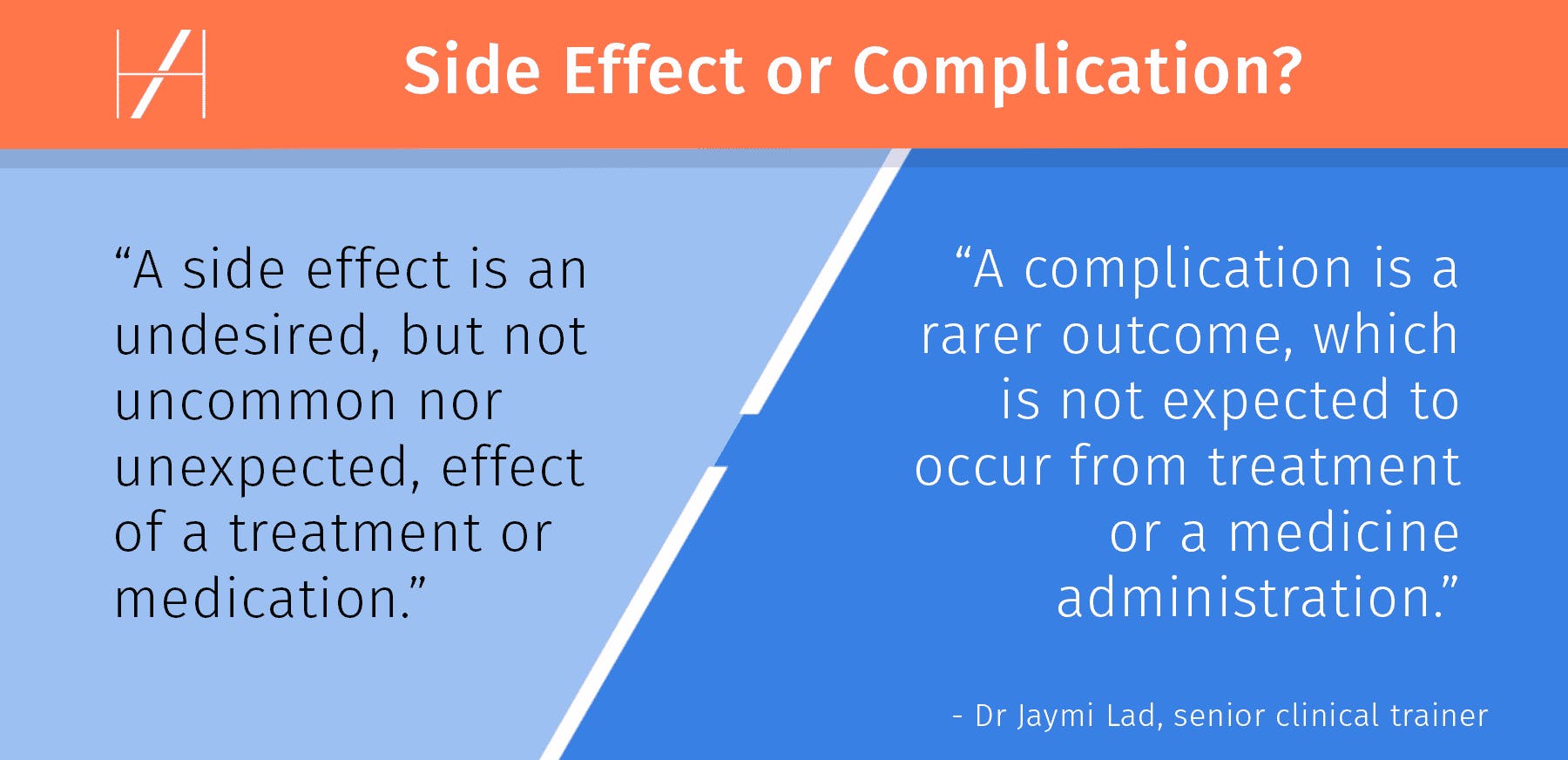 Whats the difference between side effects and complications