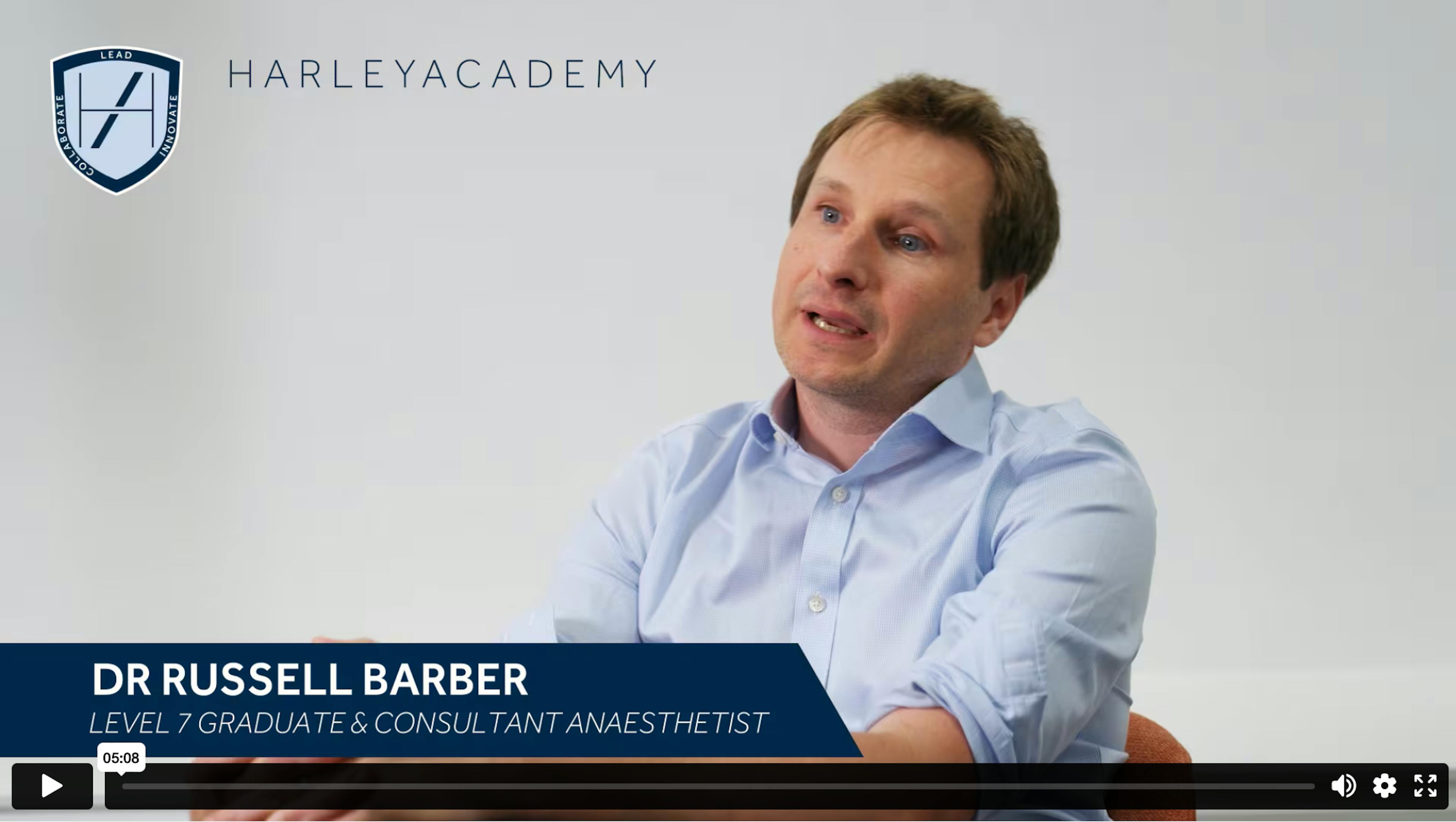 Dr Russell Barber Graduate Level 7 Diploma Botox Dermal Fillers Harley Academy Testimonial