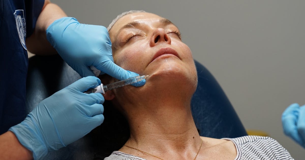 Lower face filler jawline contouring and chin filler training at Harley Academy