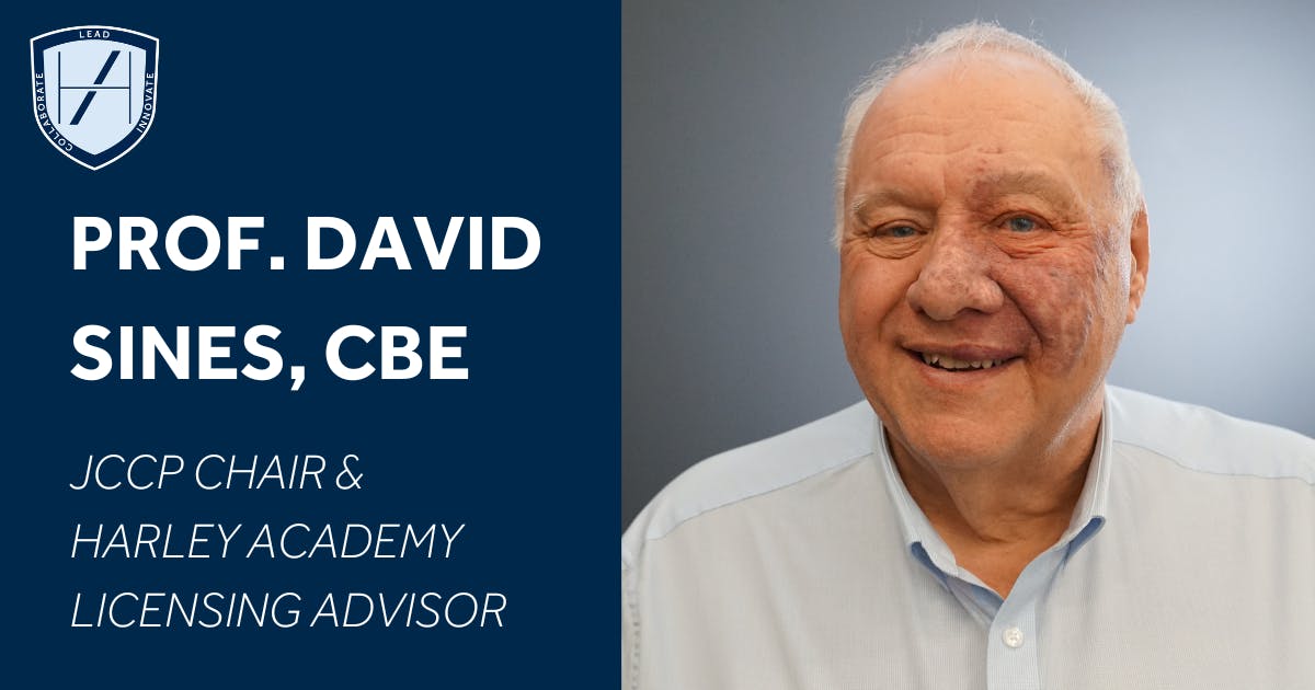 Professor David Sines CBE - Harley Academy Aesthetics Licensing Advisor & JCCP Chair