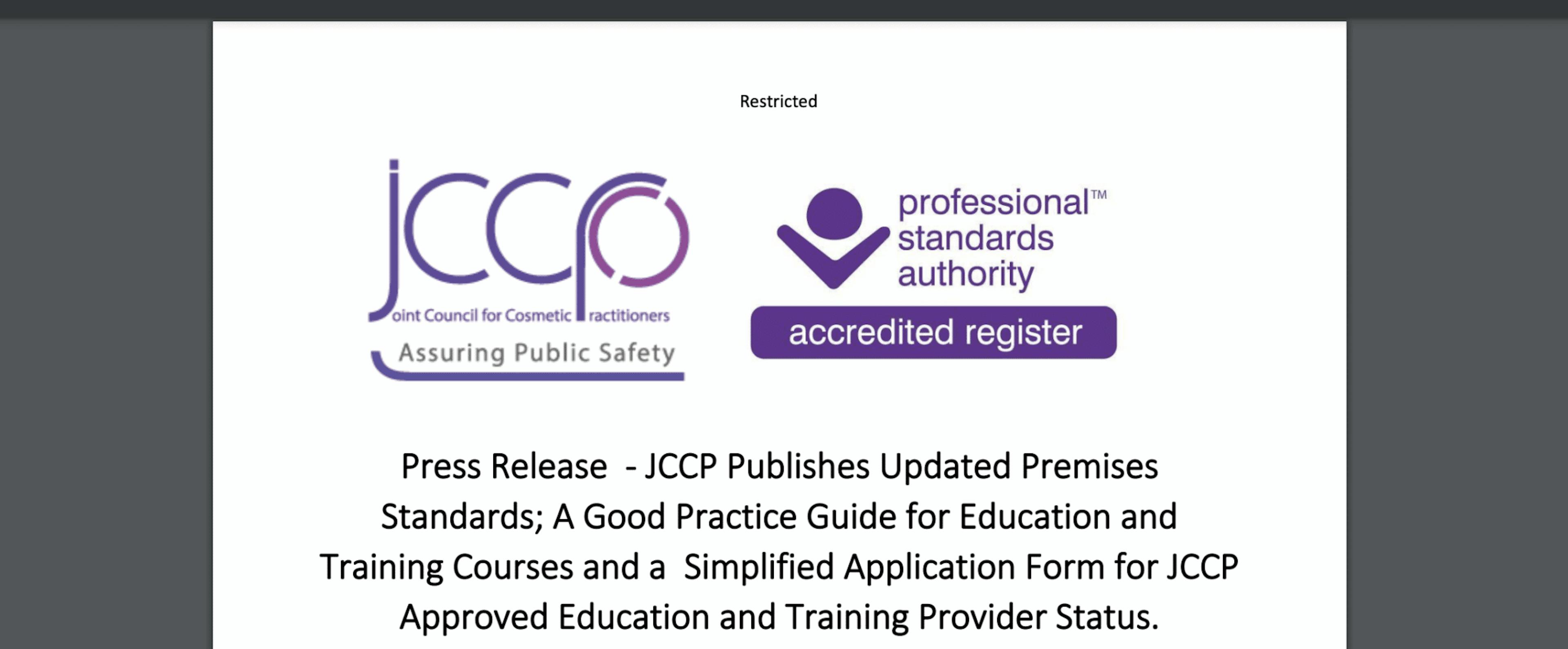 JCCP Good Practice Guide