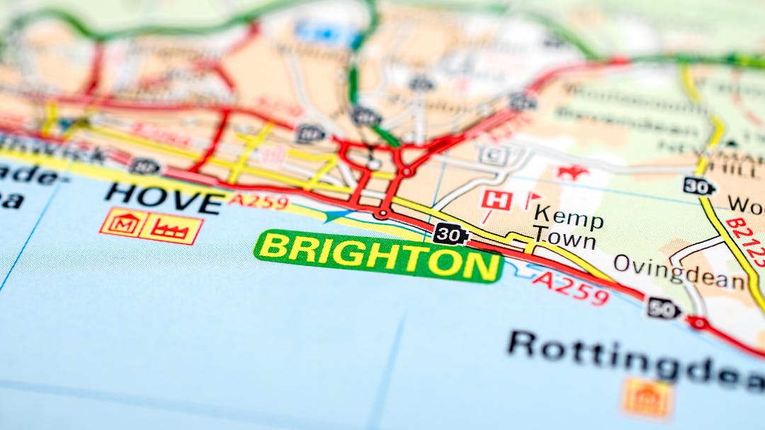 Best aesthetics training near me Brighton UK map