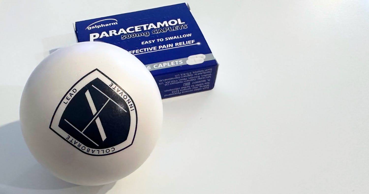 Harley Academy stress ball and pain relief